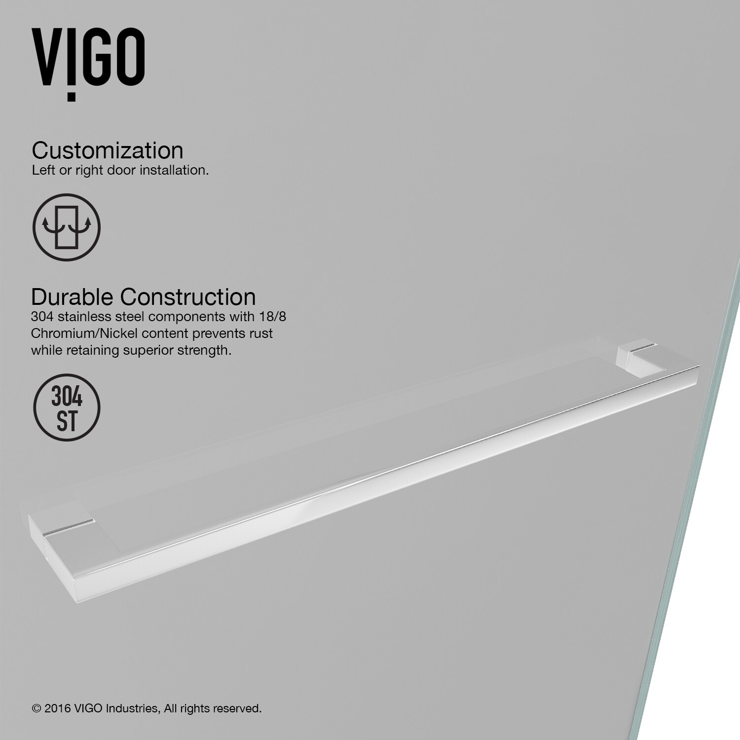 VIGO VG6074STBLK3458 Bathtub-Doors - View #8