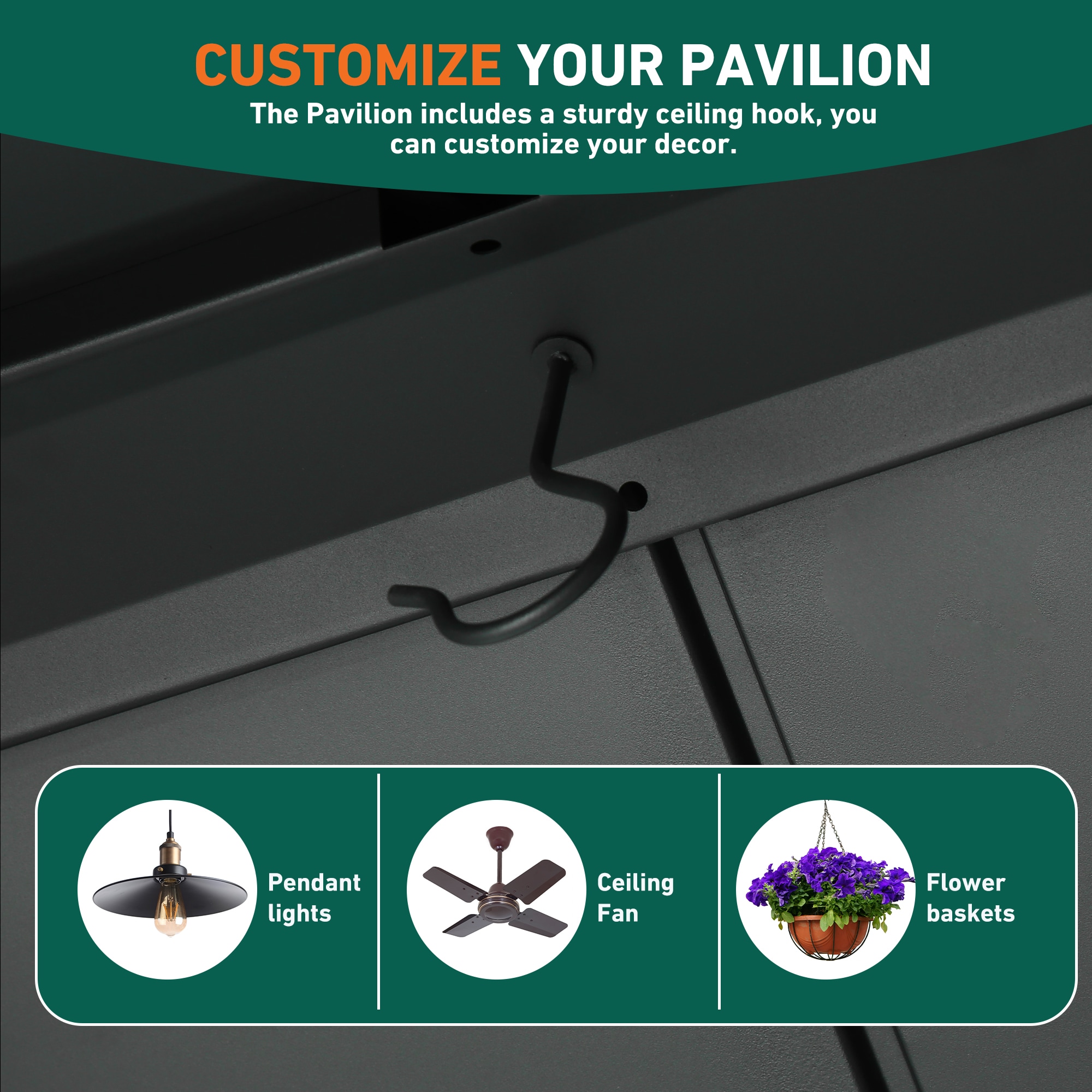 ELEVATE OUTDOORS IG10600094-1014-WLY Wood-Resin-Gazebos - View #7