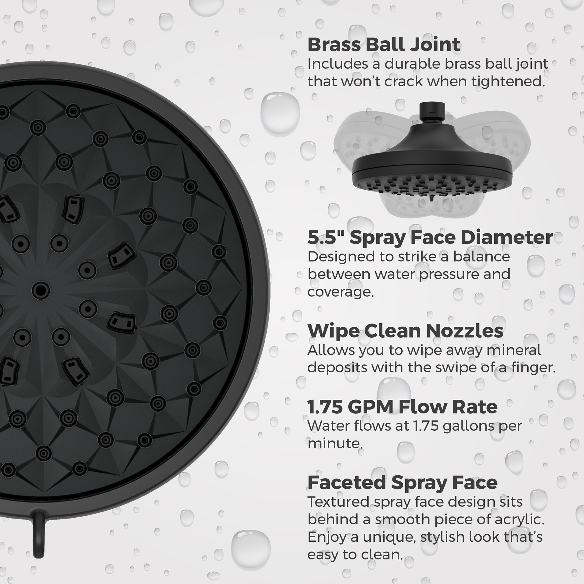 Pfister 015-WS2-HF01SDB Fixed-Showerhead - View #4