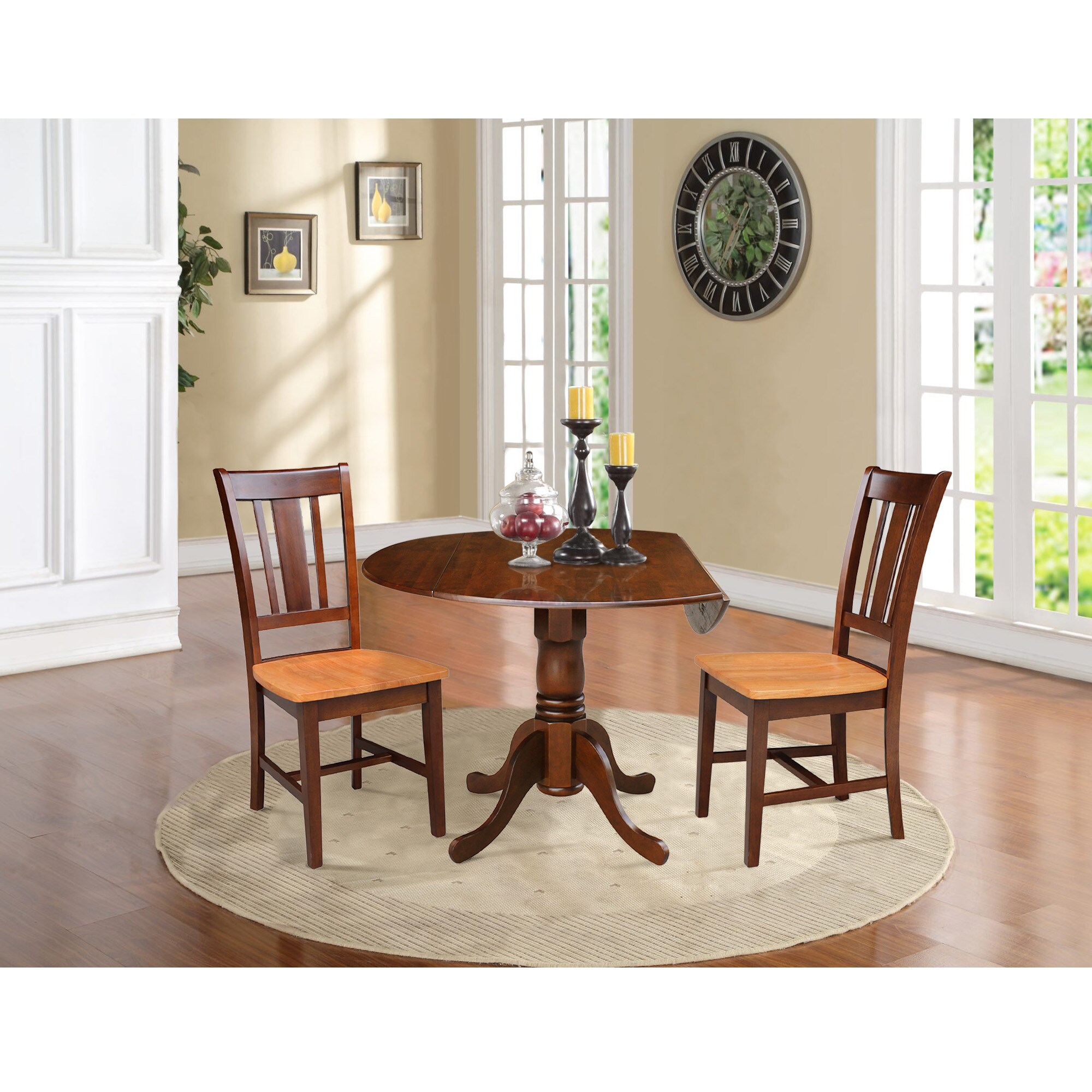 International Concepts Traditional Dining Room Set with Round Table ...