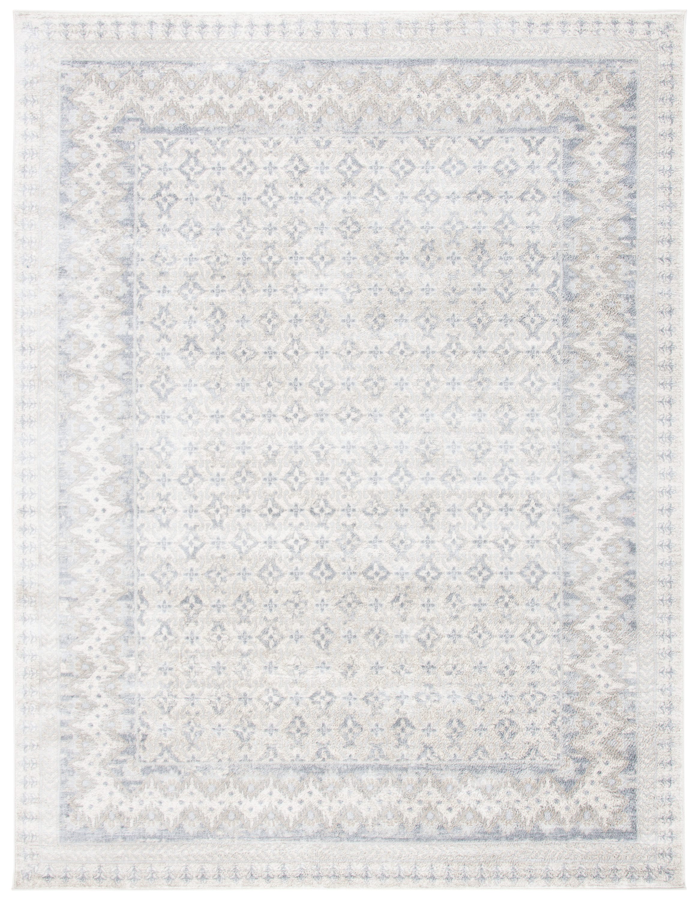 Safavieh BNT899B-8 Brentwood Gusta 8 x 10 (ft) Loomed Polypropylene Ivory/Gray Rectangular Indoor Distressed/Overdyed Vintage Area rug