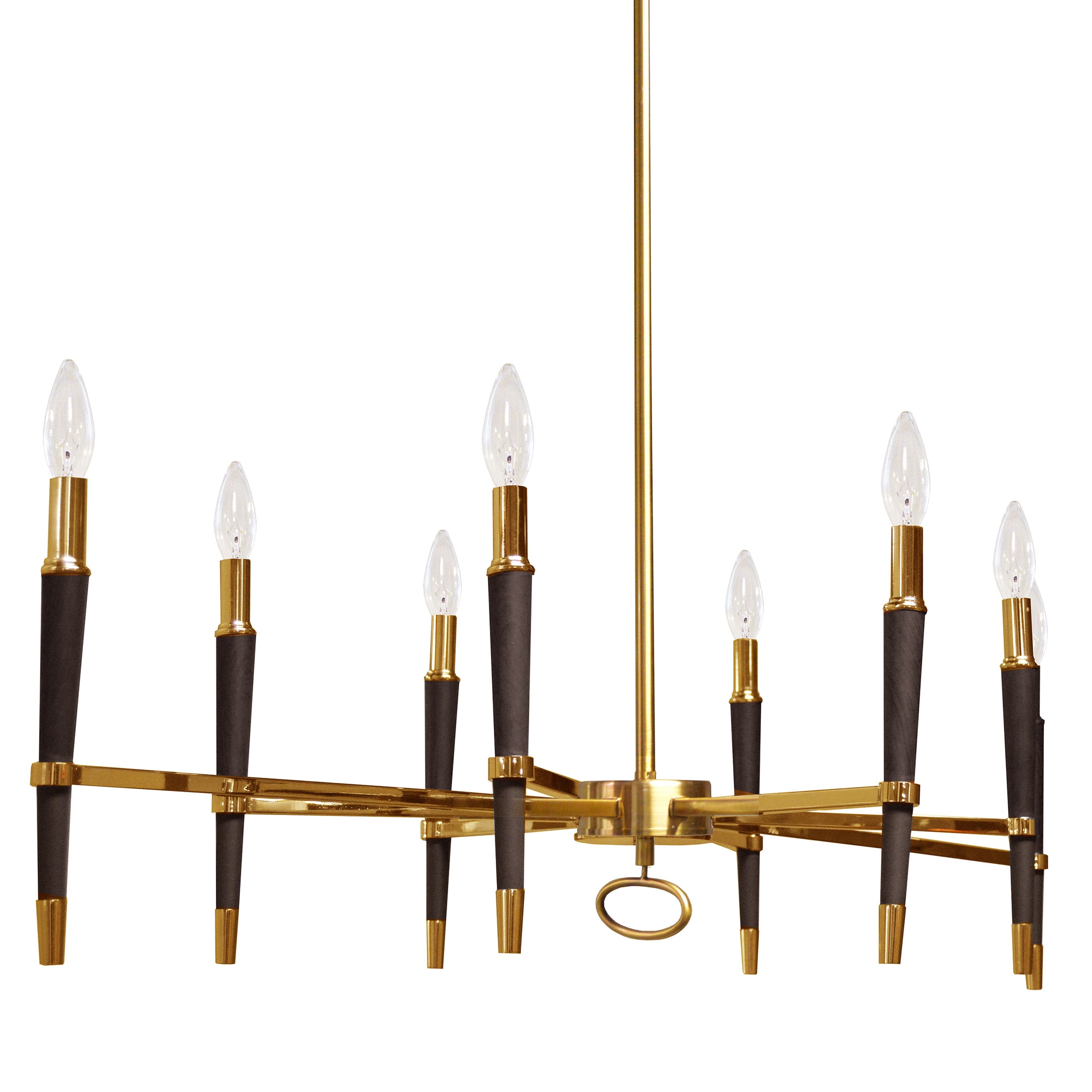 Dainolite LAN-408HC-VB Langford 8 -Light Antique Bronze Transitional For Use in Bathrooms, Bedrooms, Dining Rooms, Foyers, Kitchens, Living Rooms Chandelier