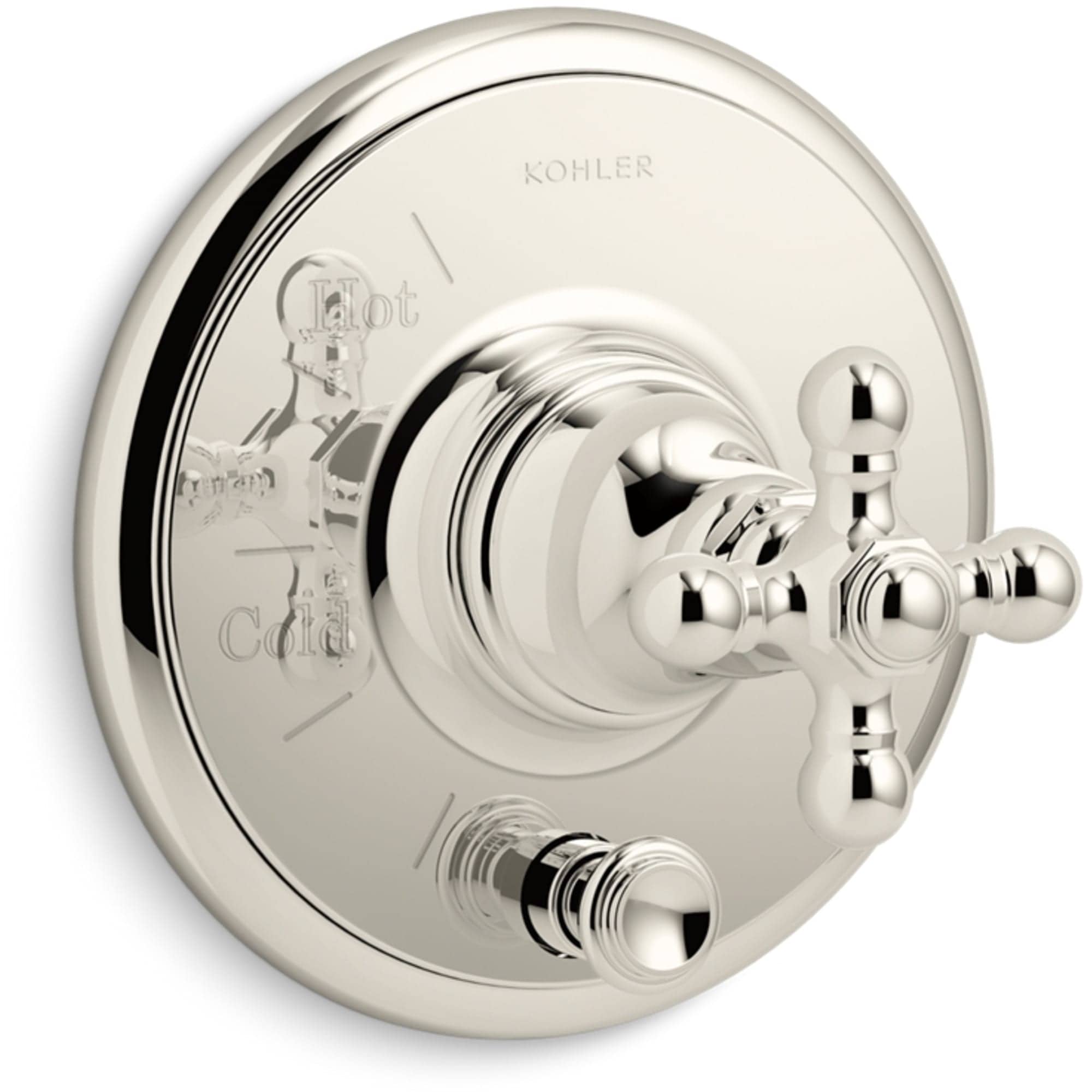 KOHLER K-T72768-3-SN Vibrant Polished Nickel Cross Shower Faucet Handle