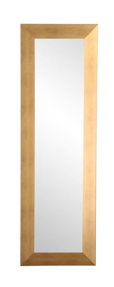 BrandtWorks BM68THIN-L3 21.5-Inches W x 55.0-Inches H Rectangle Gold/Aged Framed Full Length Wall Mirror