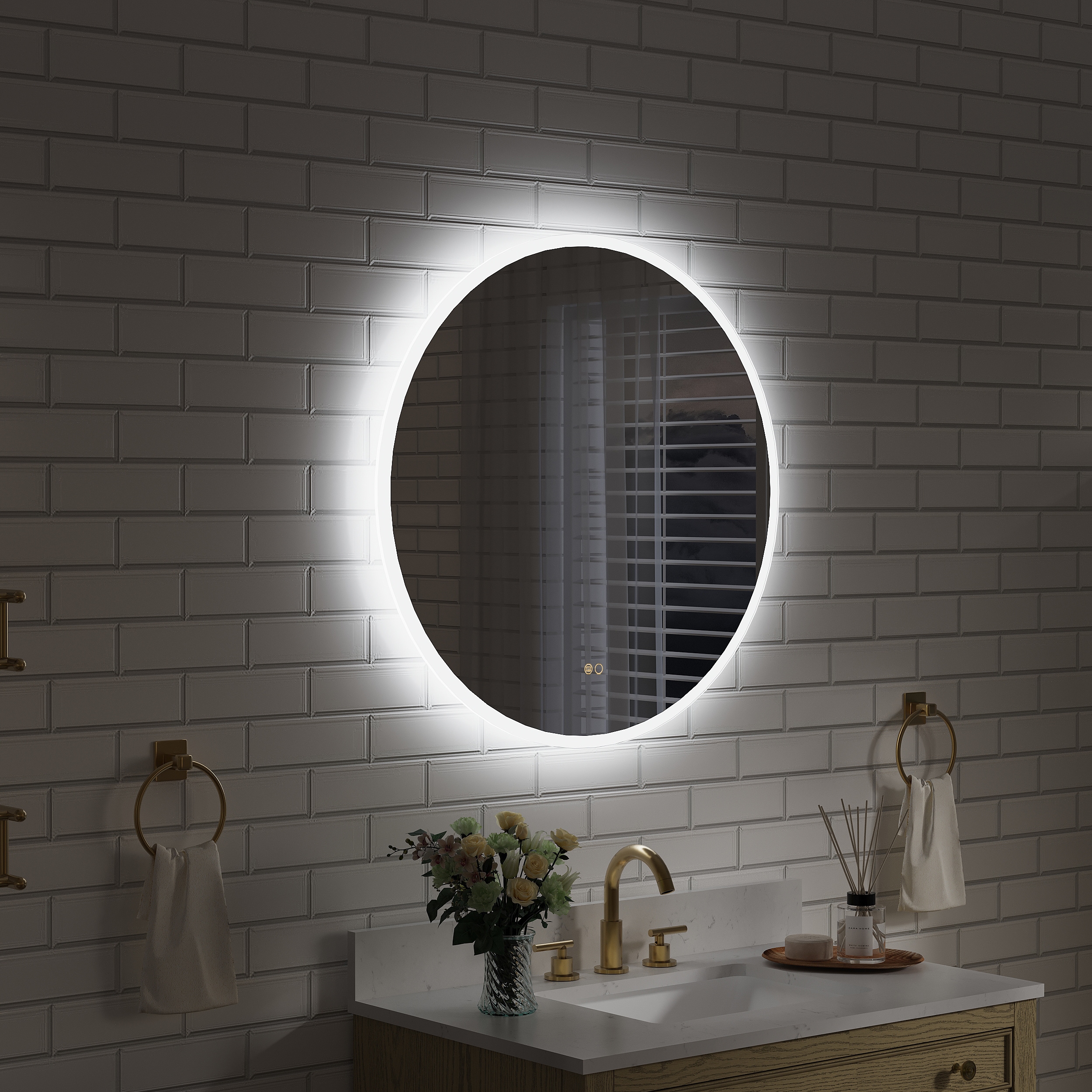 WELLFOR UCS-10FL3232 Framed-Bath-Mirrors - View #2