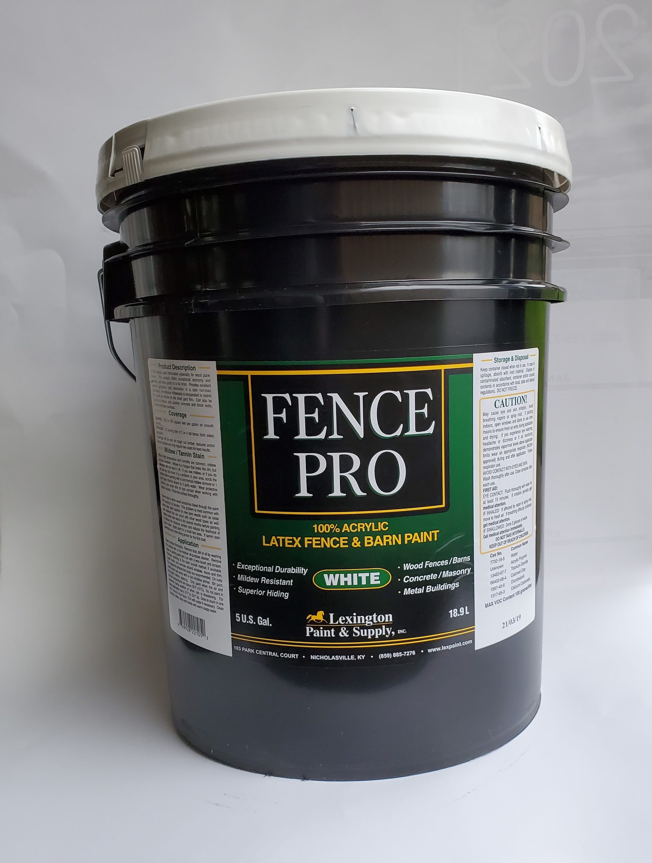 Lexington 5 gal. Black FenceCoat Acrylic Lacquer Fence Paint at Tractor  Supply Co.