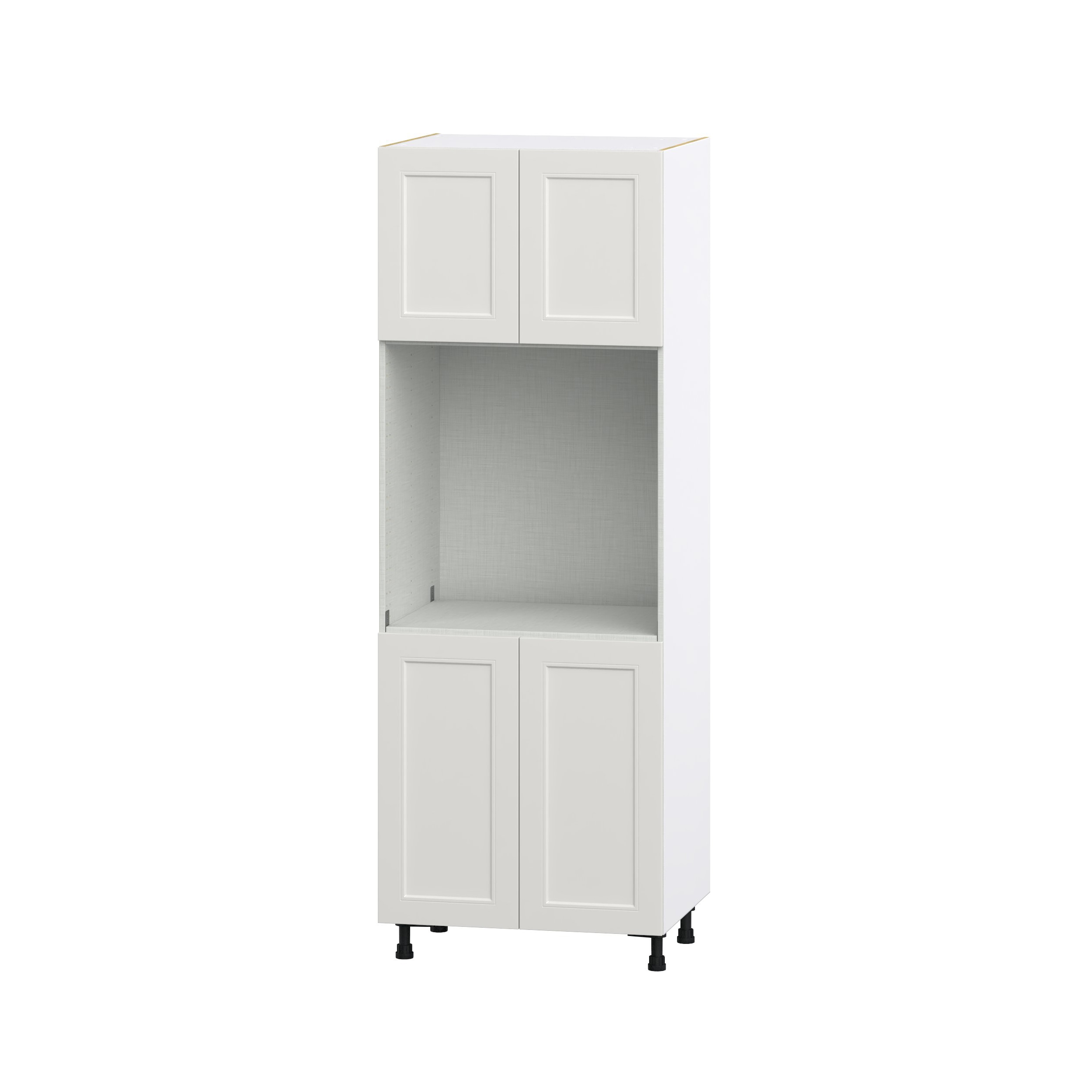 Hugo&Borg DSTO3084.5-BE Belcourt 30-in W x 84.5-in H x 24-in D Painted Light Gray Single oven Pantry Fully assembled Cabinet (Recessed Panel Shaker)