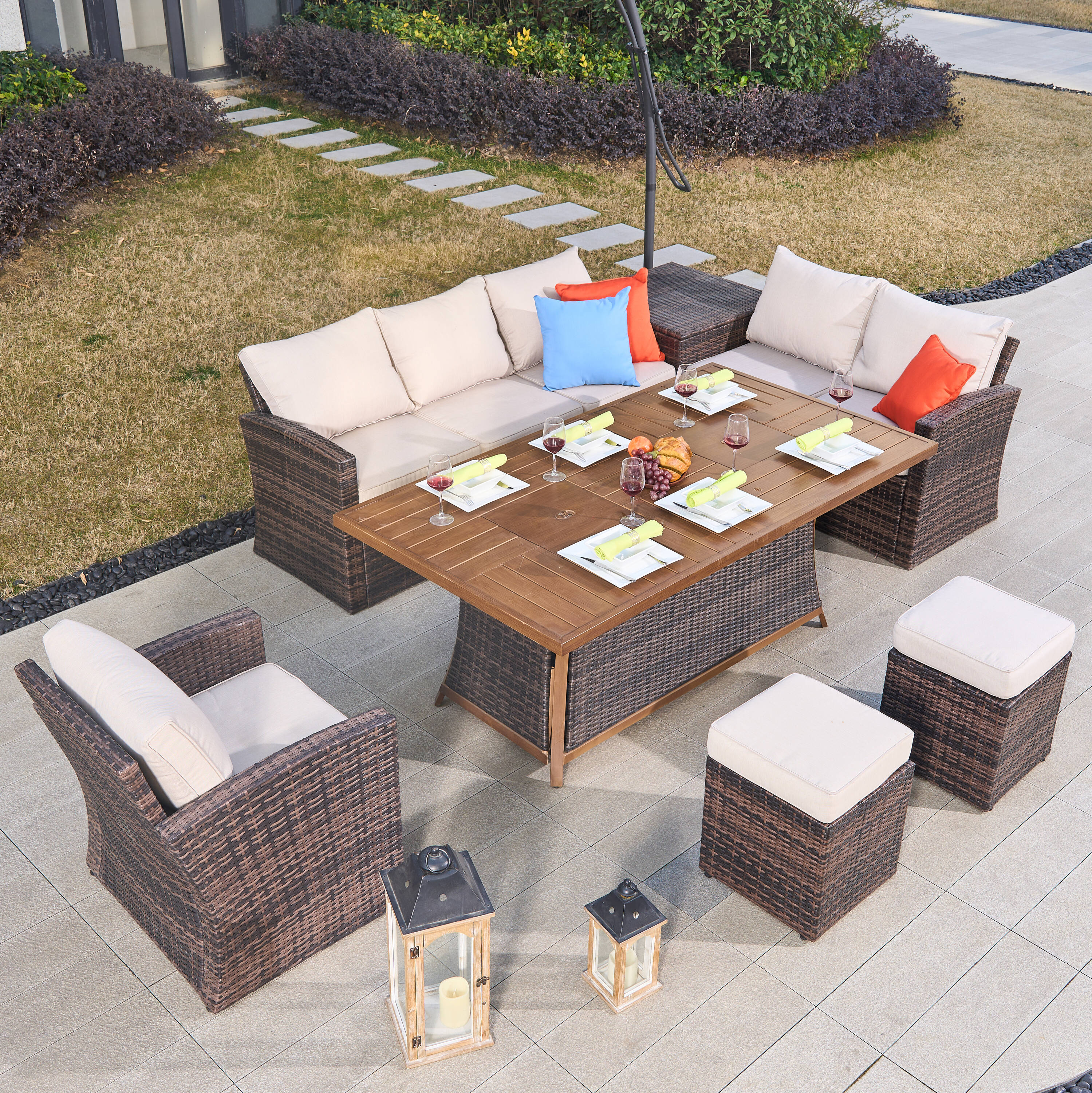 Direct Wicker DWG-2403BFI-BR Patio-Conversation-Sets - View #14