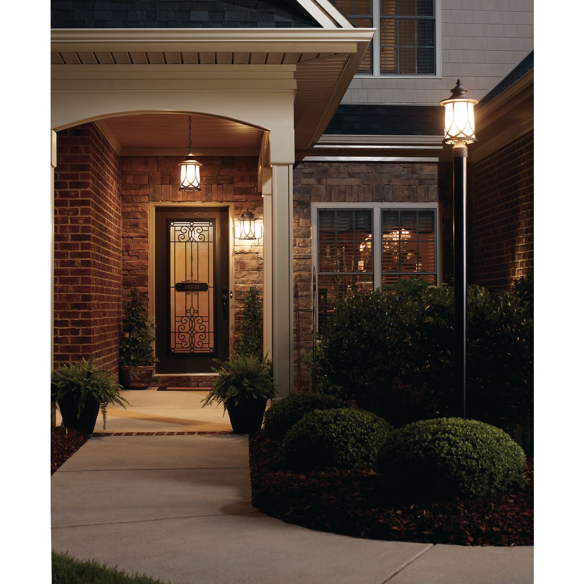 Aged Copper 11" Outdoor Wall Lantern with Umber Glass