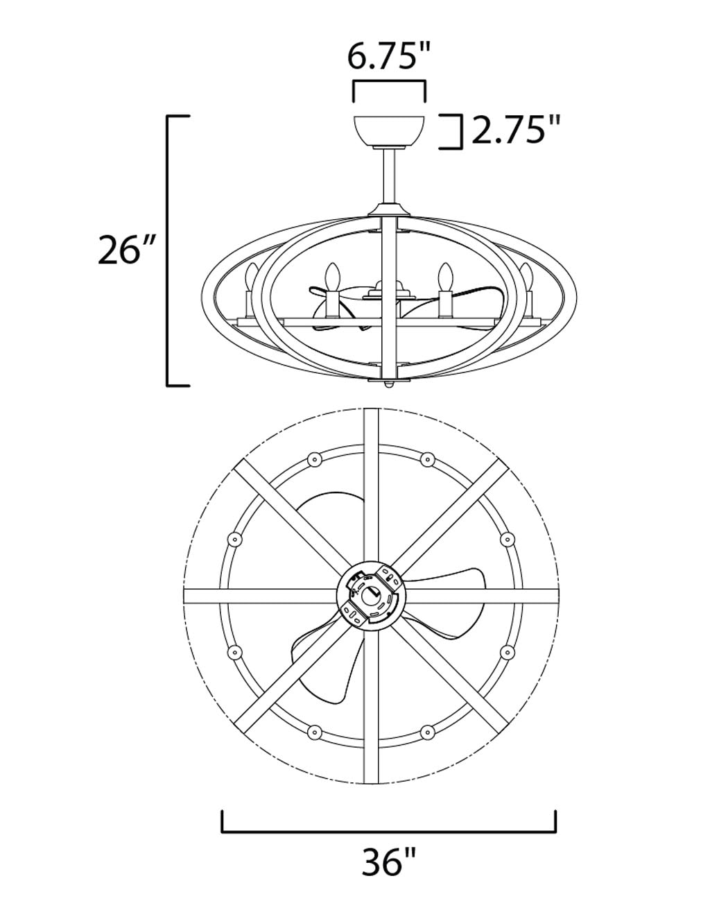 Maxim Lighting 61004APAR Ceiling-Fans - View #5