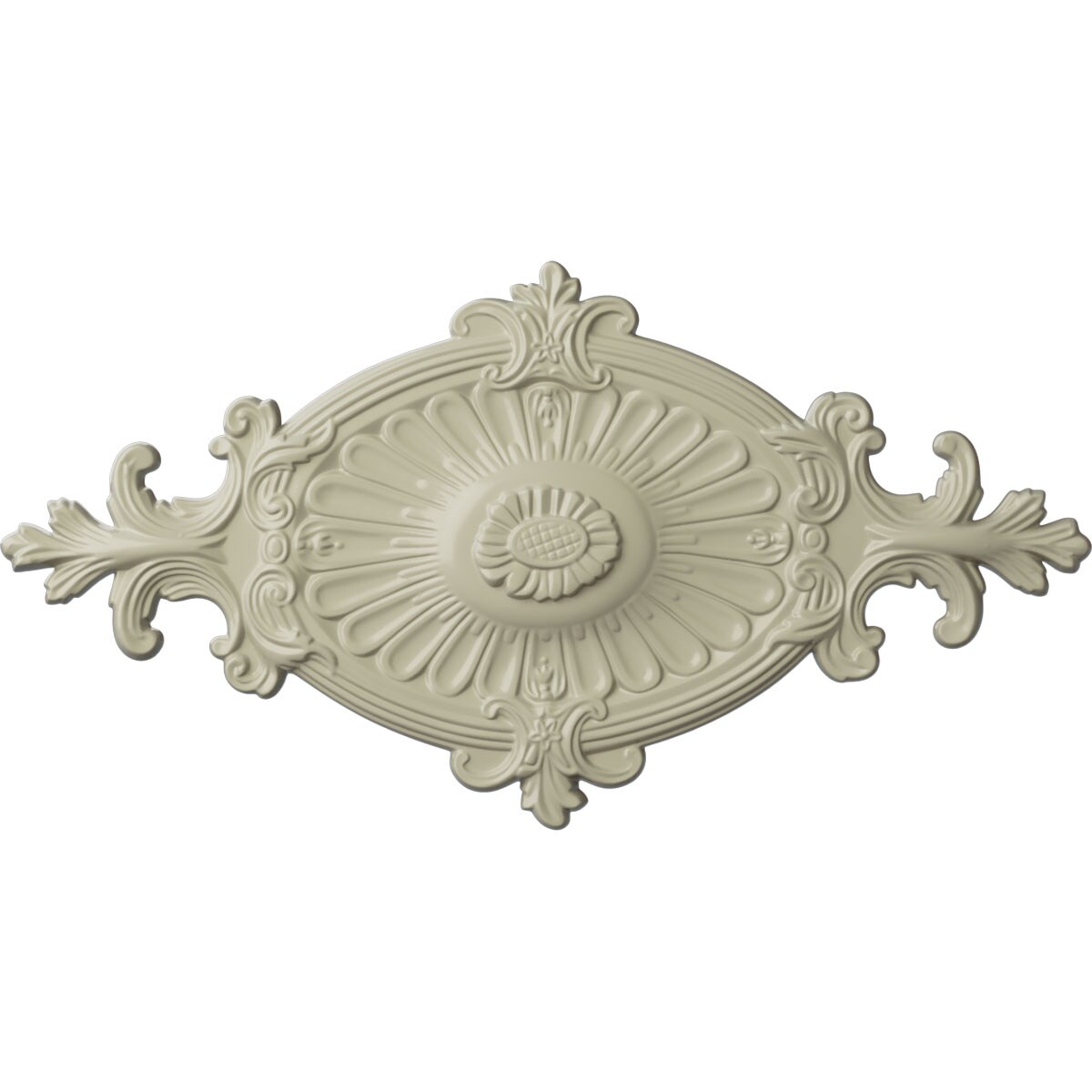 Ekena Millwork CM23RO1CYF Quentin 12.25-in W x 23.5-in L Painted Clear Yellow Polyurethane Whole Ceiling Medallion