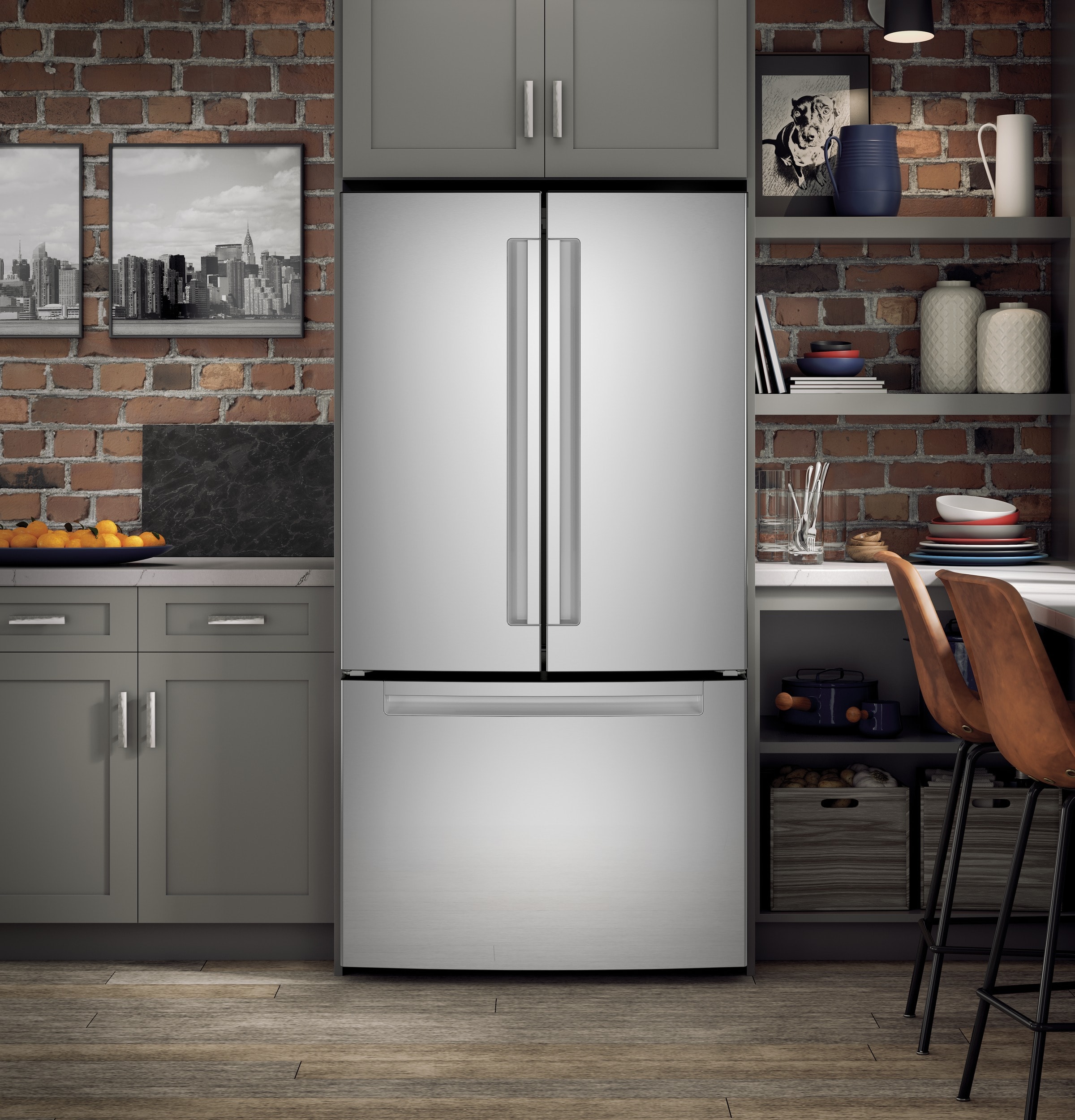 Haier 27cu ft French Door Refrigerator with Ice Maker (Fingerprint