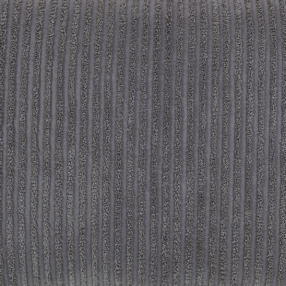 Gray Cotton Chenille Tufted Standard Sham with Bold Stripes