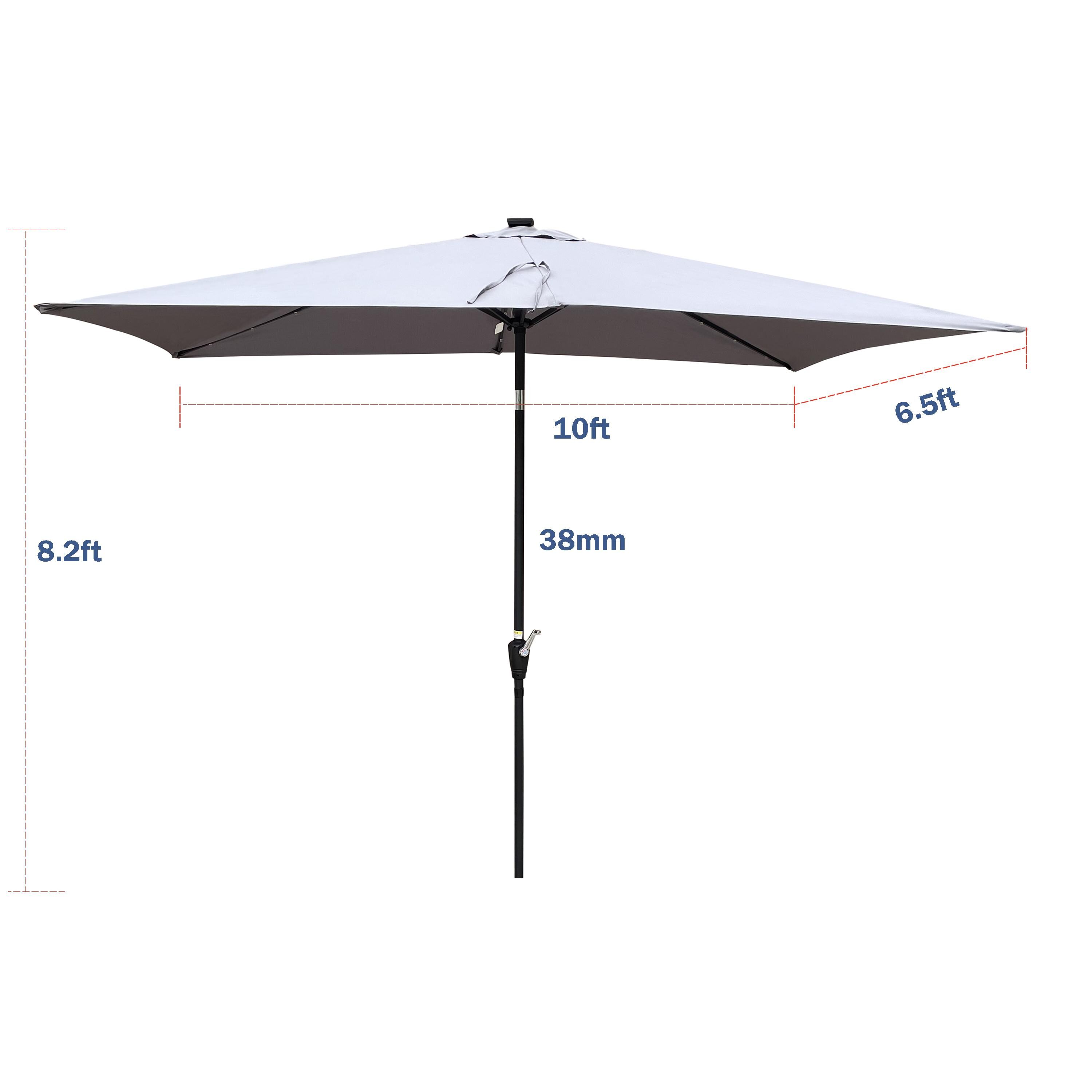 Bayfeve 10-ft Aluminum Push-button Tilt Market Patio Umbrella in the ...