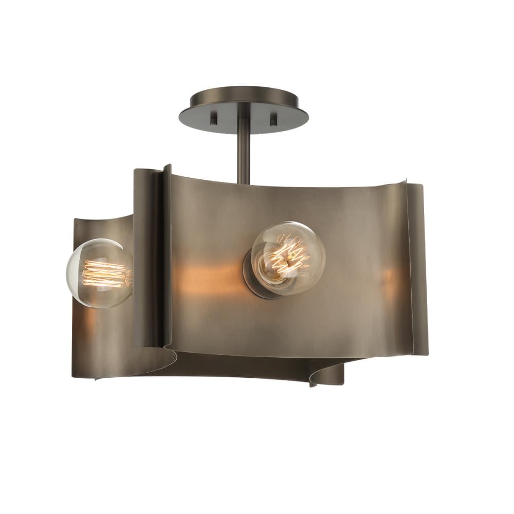 Eurofase 38154-010 Metallo 4 -Light 17-in Antique Nickel Semi Flush Mount Light