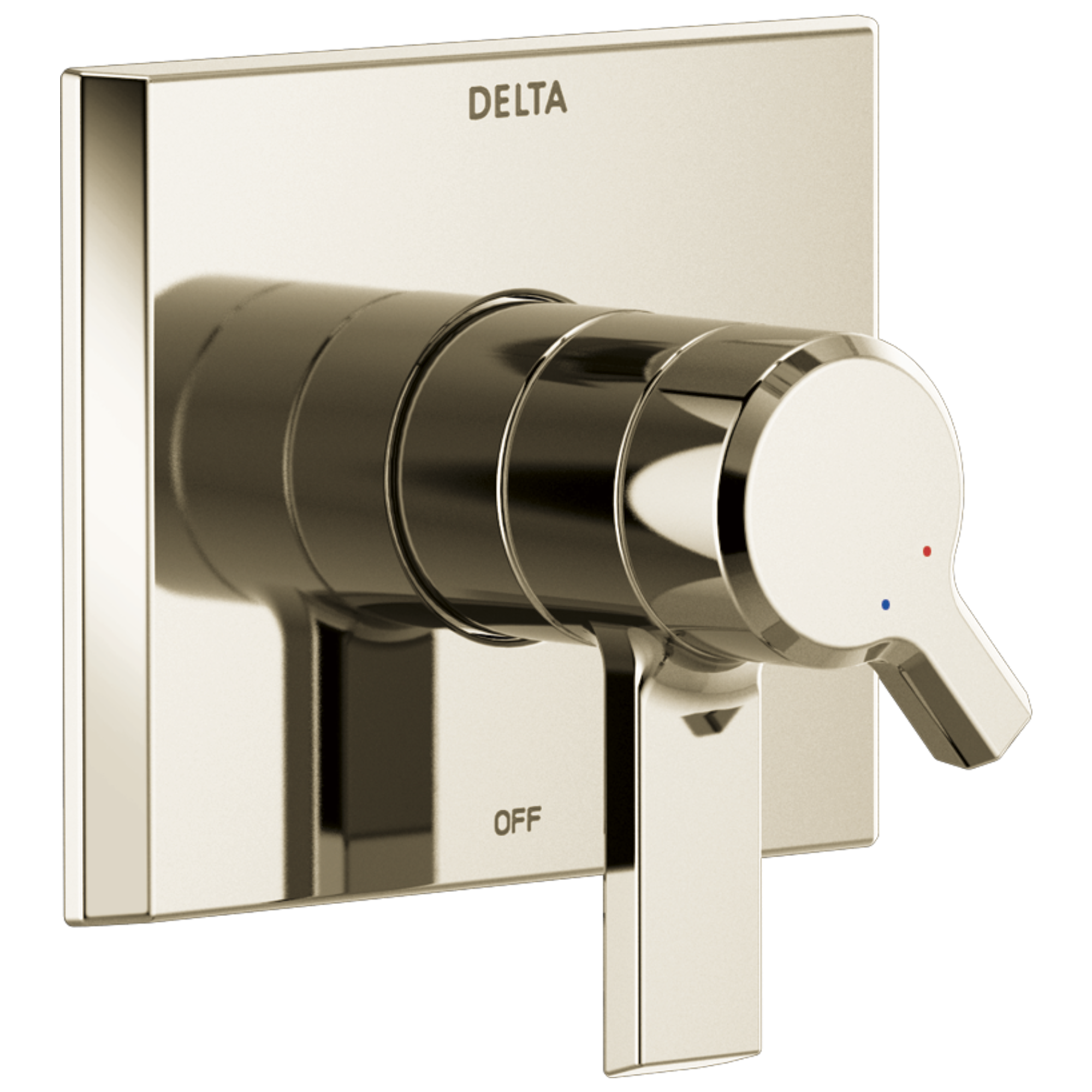 Delta T17099-PN-PR Pivotal Lumicoat Polished Nickel 2.75-Inches Universal Bathtub/Shower Diverter 0.5-Inches -ID