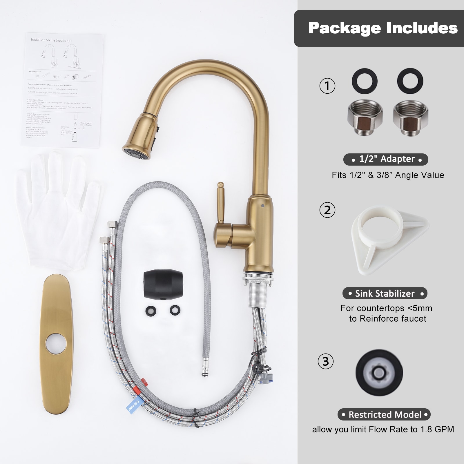 WOWOW 2310101G-LW Kitchen-Faucets - View #9