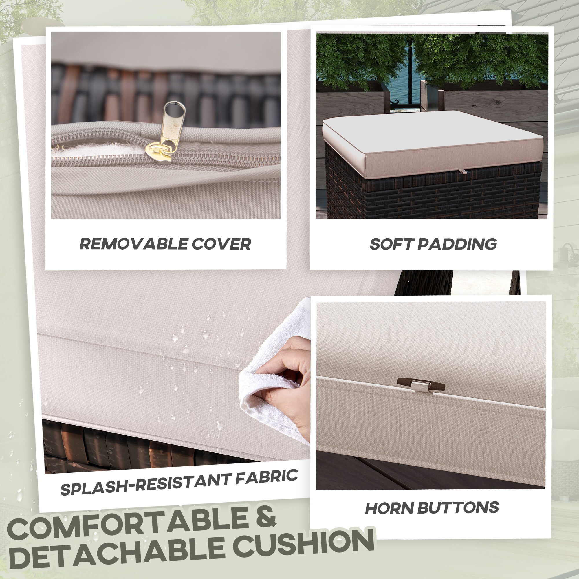 Outsunny 867-293V00CW Stools-Ottomans - View #6