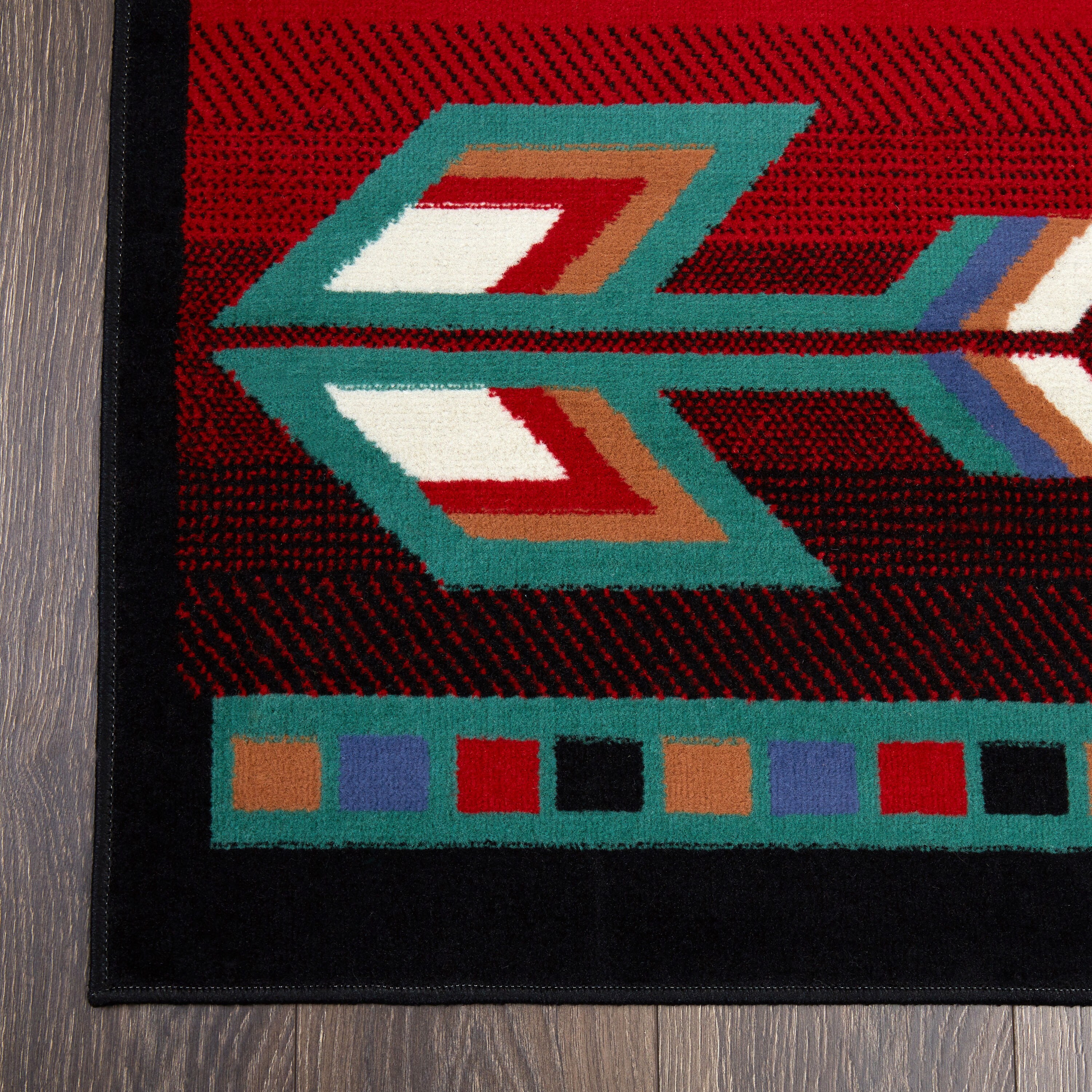 Sagrada Southwest-Inspired 8' x 10' Black Synthetic Area Rug