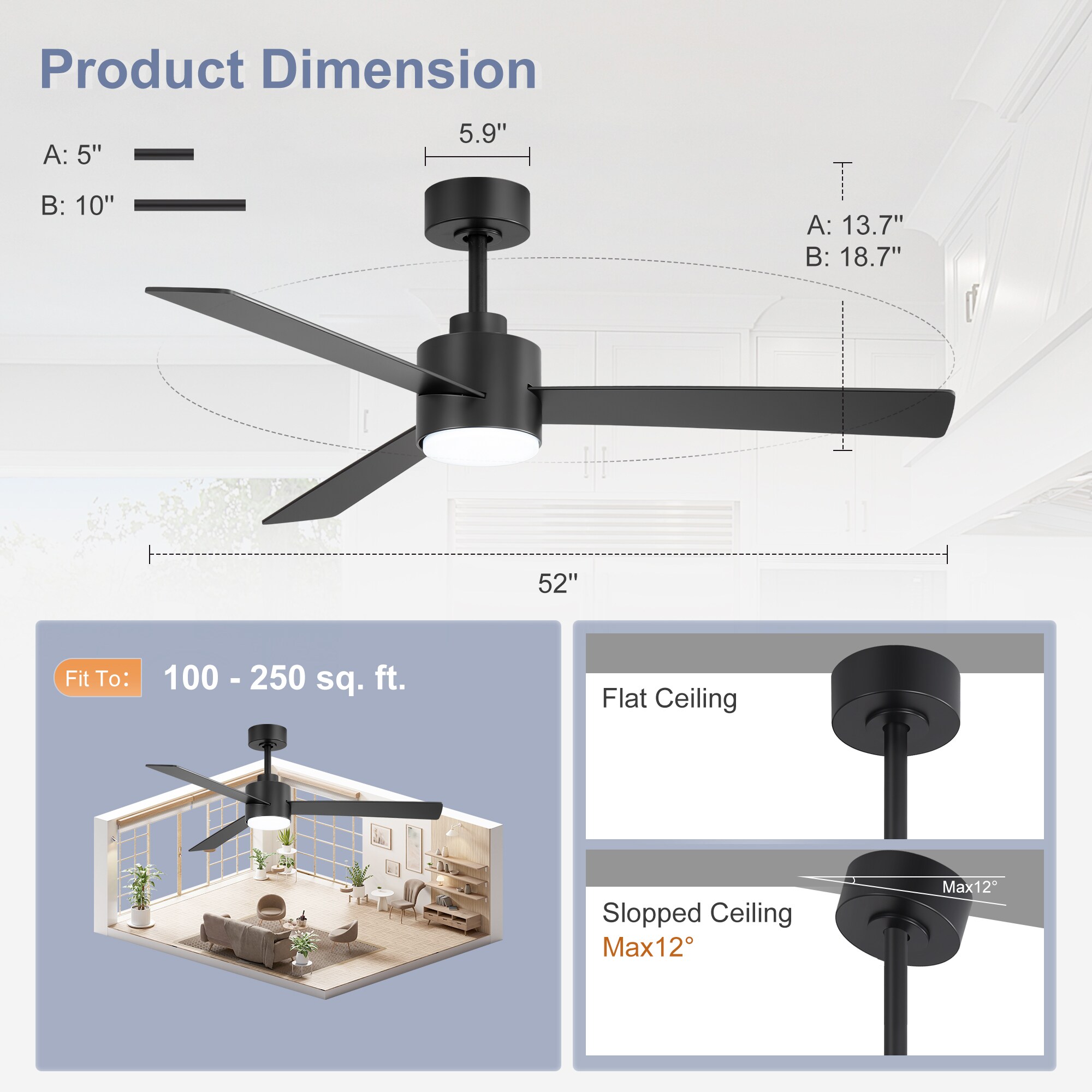 Airsurfer AS-24037-AB Ceiling-Fans - View #3