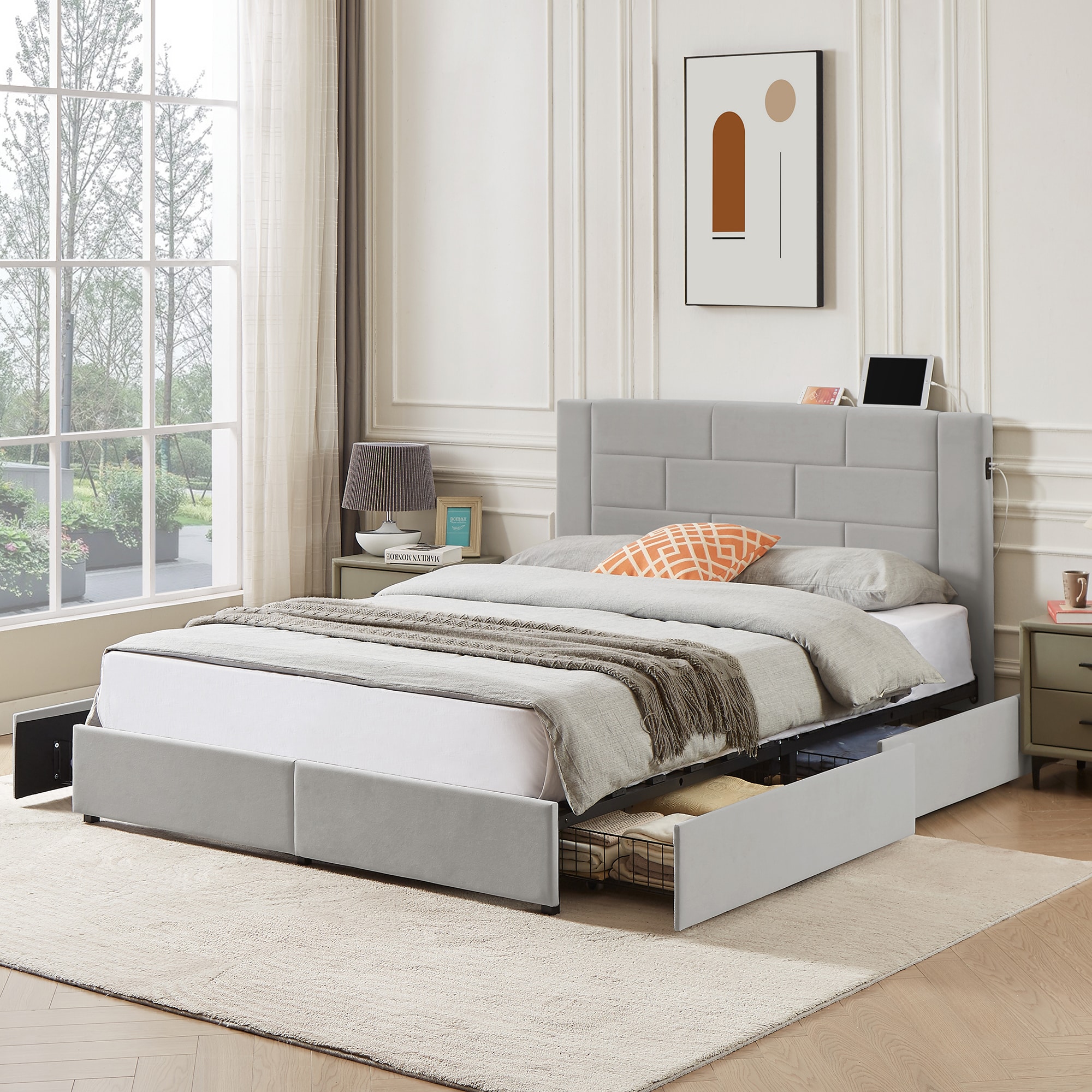 Vecelo LOE-FB12-LGRY-UP beds - View #7