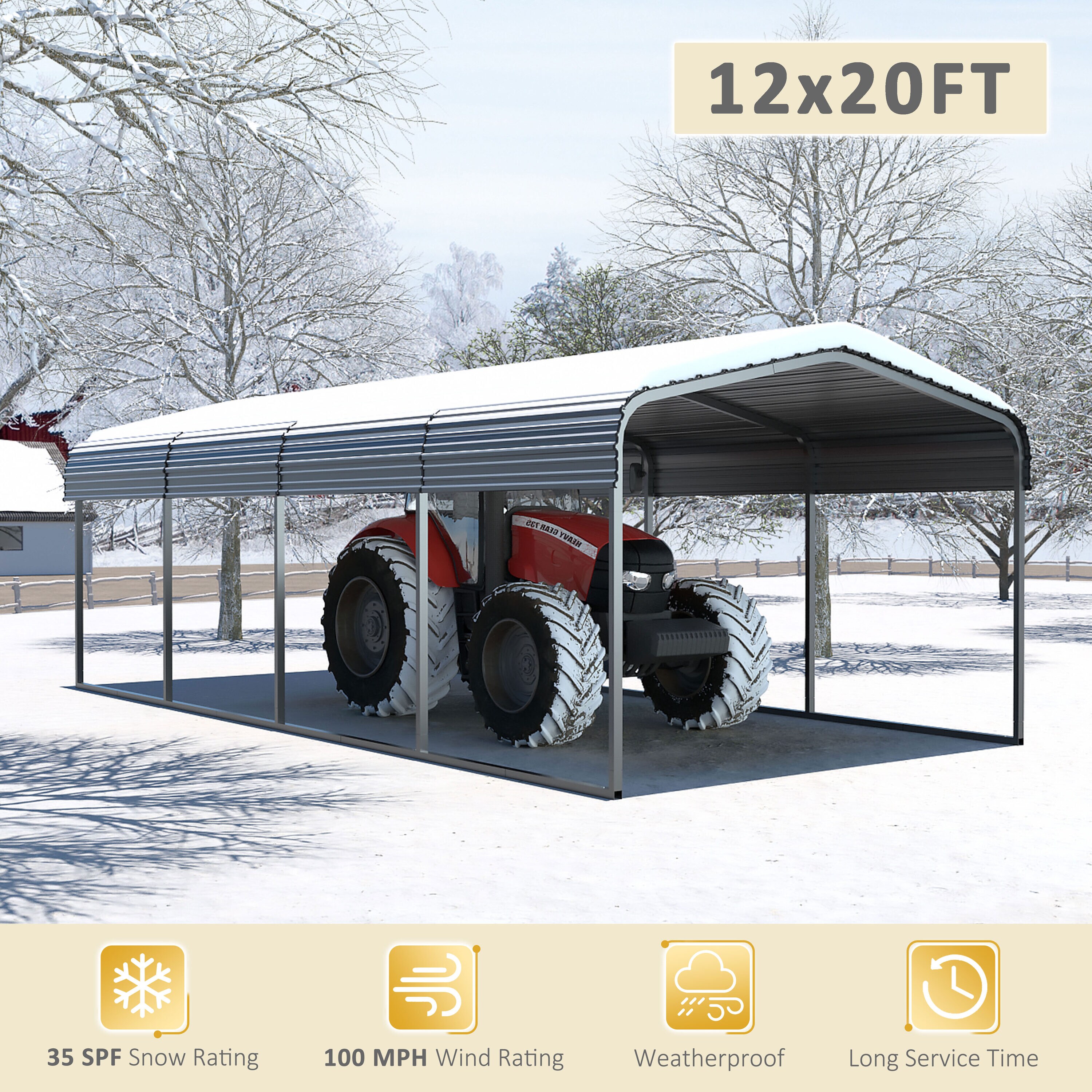 VEIKOUS PG0216-02-2 Carport-Covers - View #2