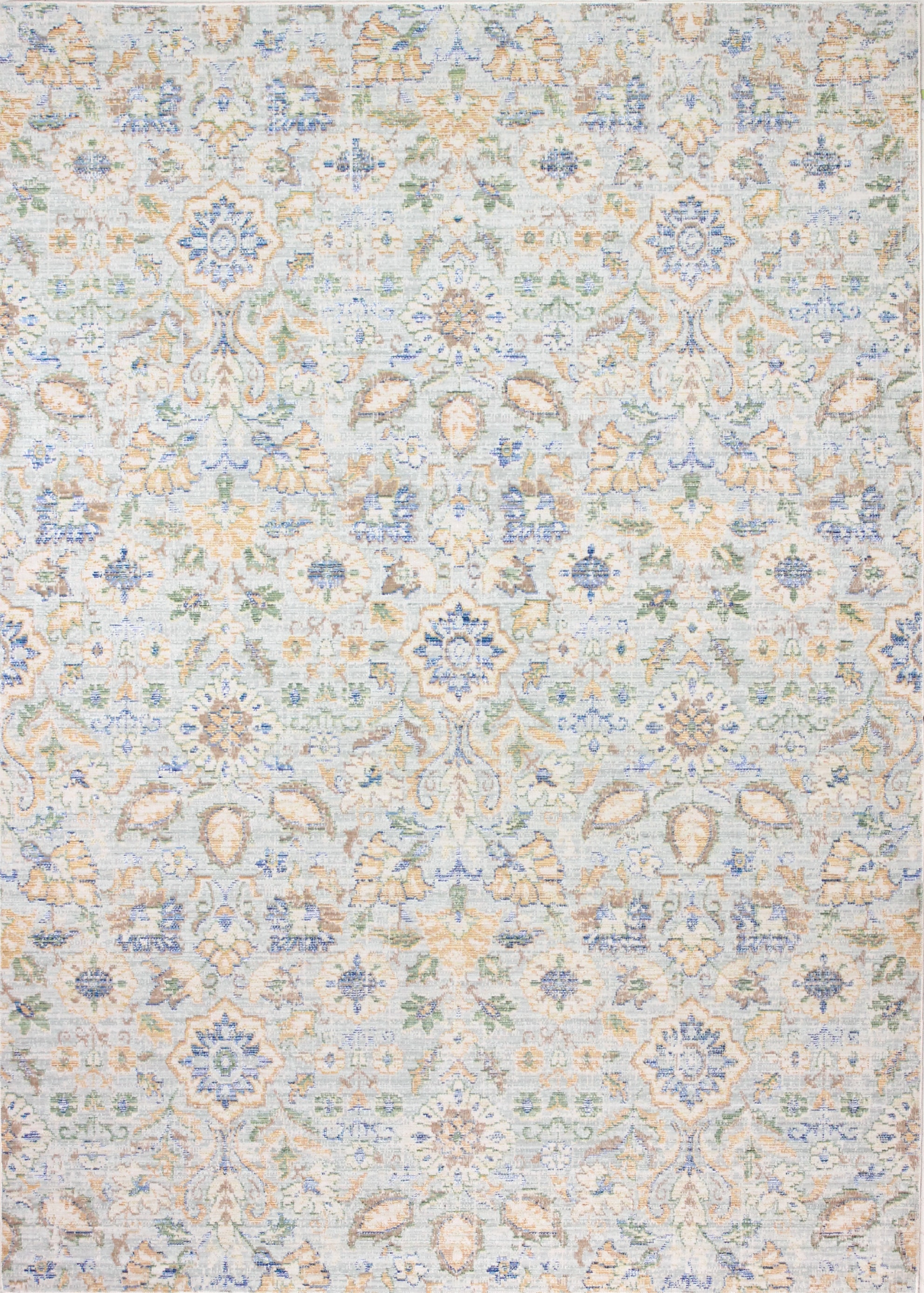 Bashian 649652291345 8 X 10 (ft) Lt.Blue Indoor Floral/Botanical Bohemian/Eclectic Area Rug