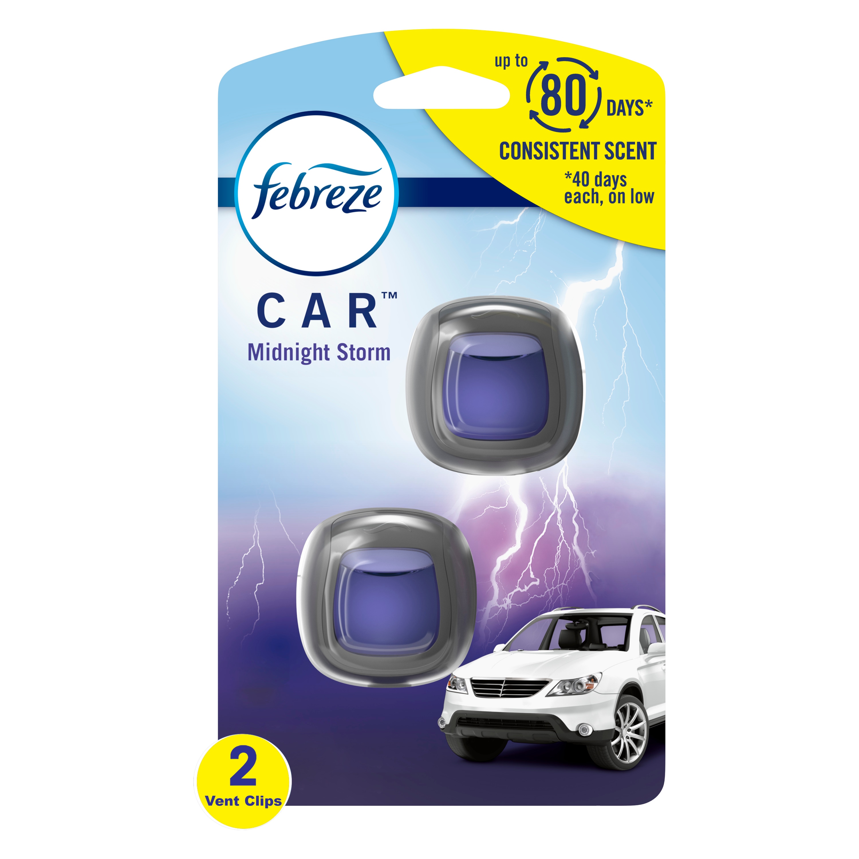 Febreze Odor Eliminator 2-Pack Midnight Storm Car Air Freshener in the Air  Fresheners department at Lowes.com