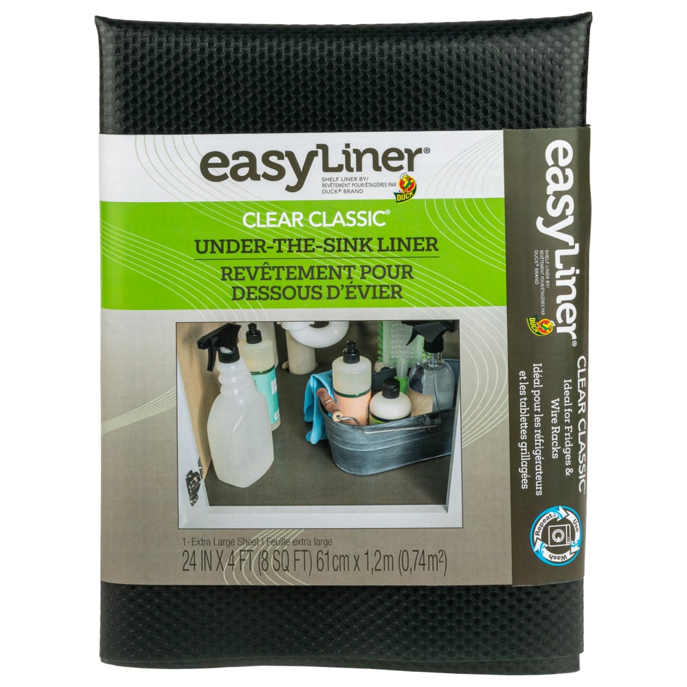 Duck EasyLiner Clear Classic Under the Sink Liner 24-in x 4-ft