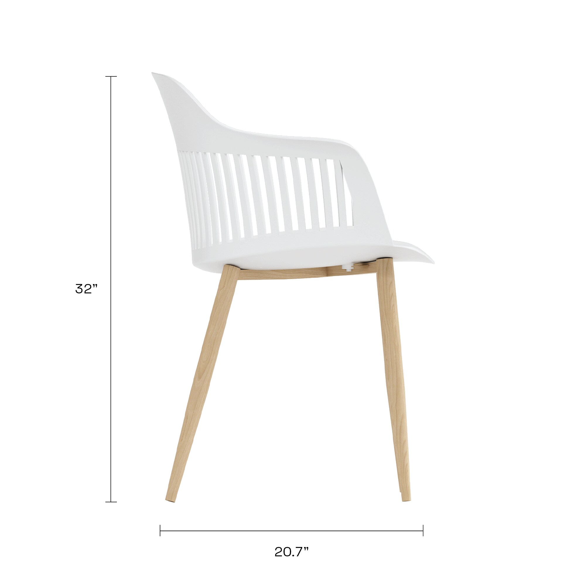 Jamesdar JCHA564-2WH Dining-Chairs - View #7