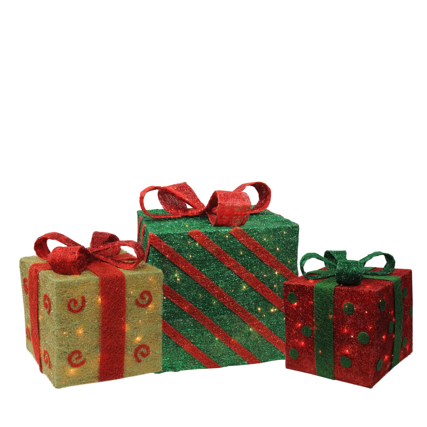 Christmas Gift Box Décor, 17 In - Christmas Night Inc.