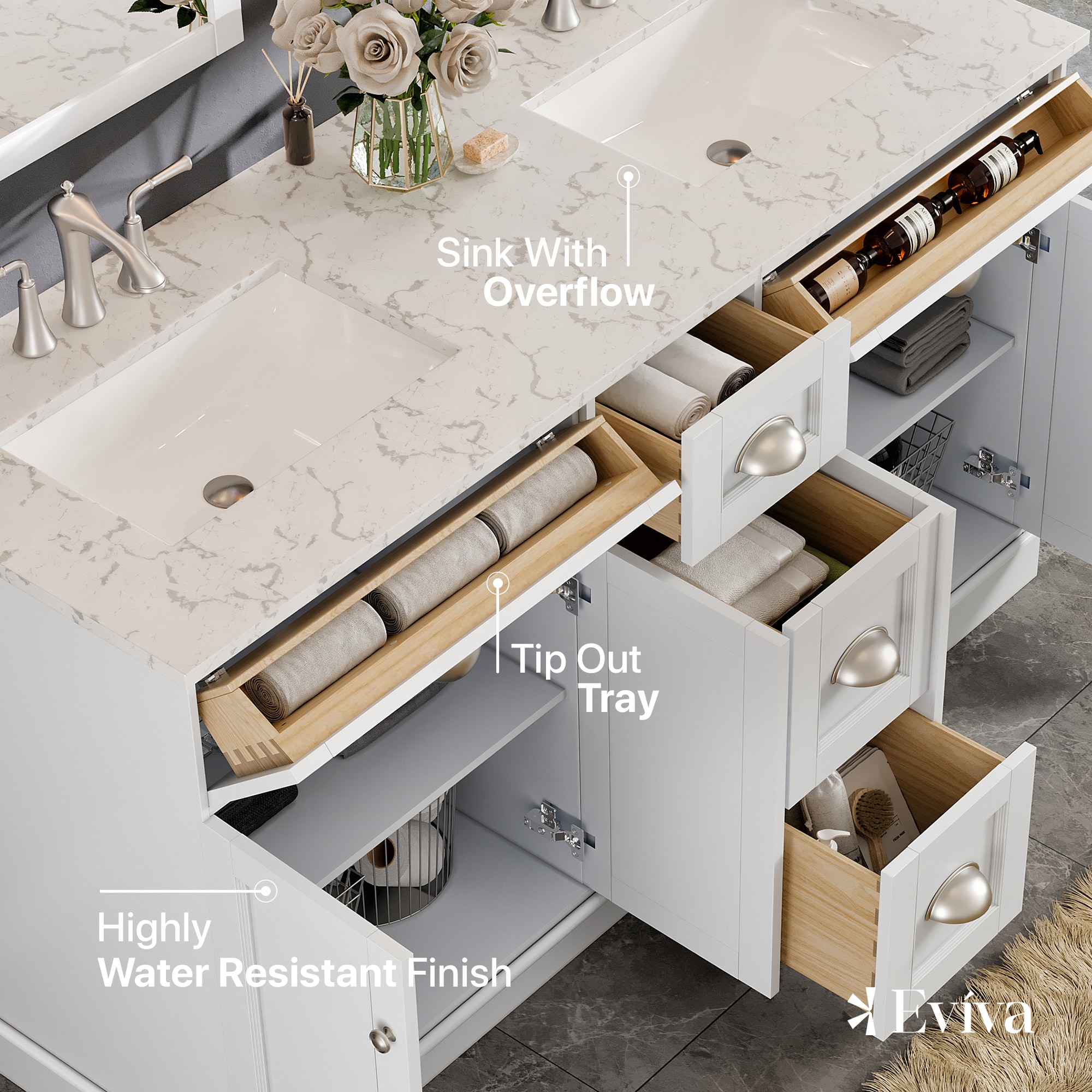 Eviva EVVN666-60WH Bath-Vanity-Combo - View #4