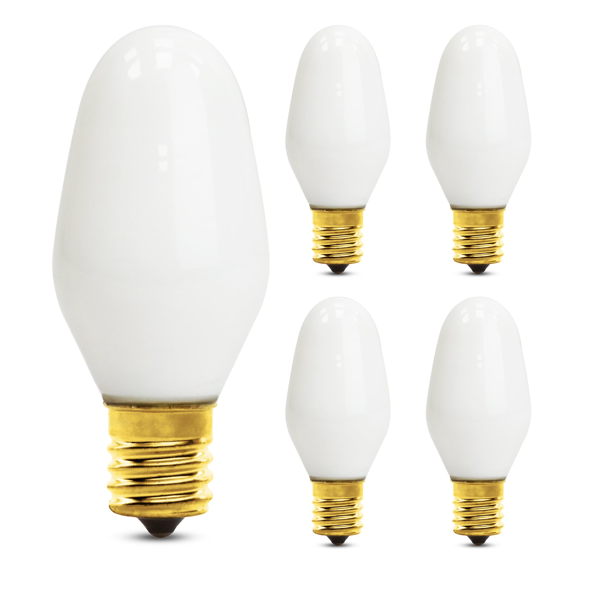 Feit Electric BP4C7W4RP 4 -Watt EQ C7 Soft white Medium base (E-26) Dimmable Incandescent Specialty Light Bulb 4 -Pack