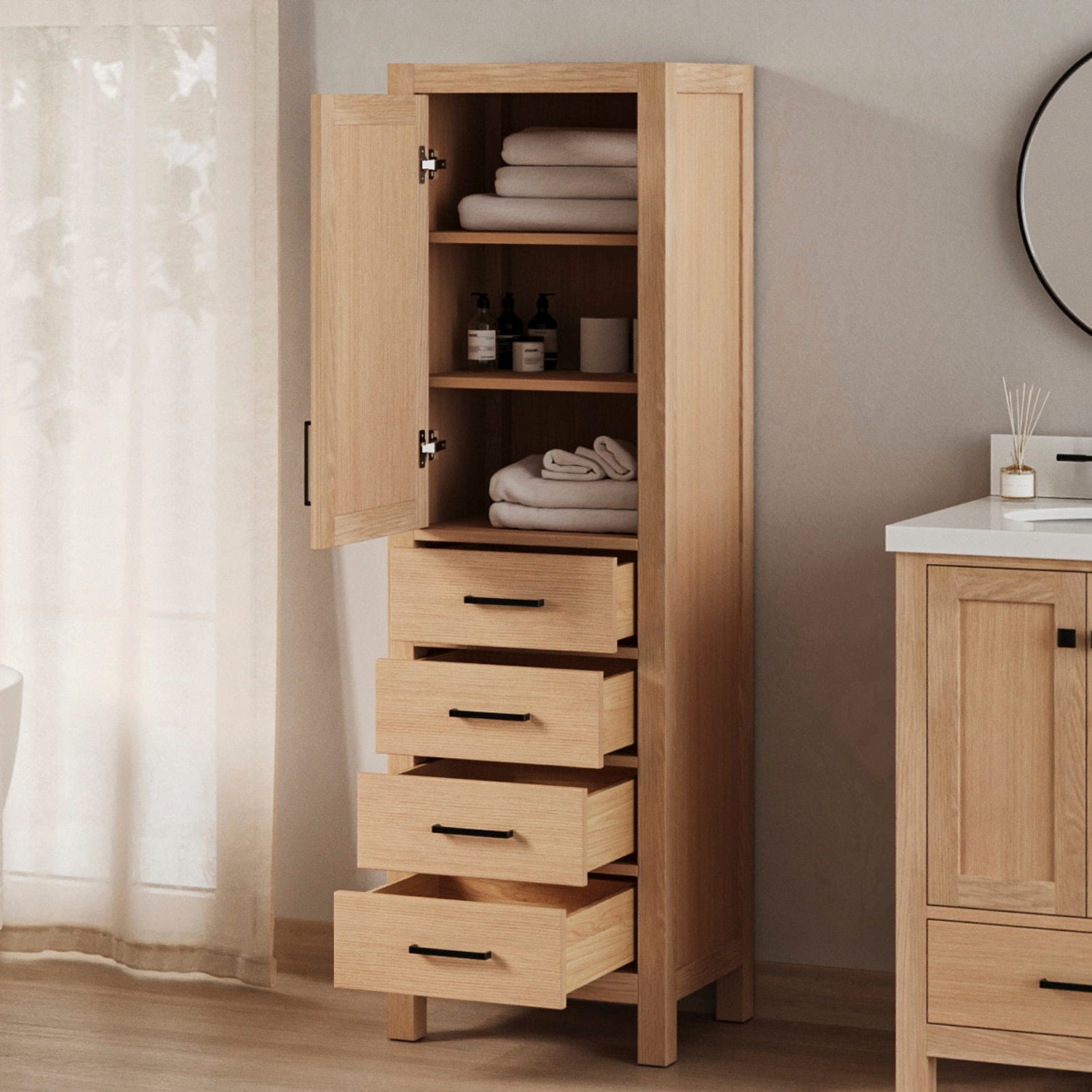 ARIEL A2065-LC-WOA Linen-Cabinets - View #4