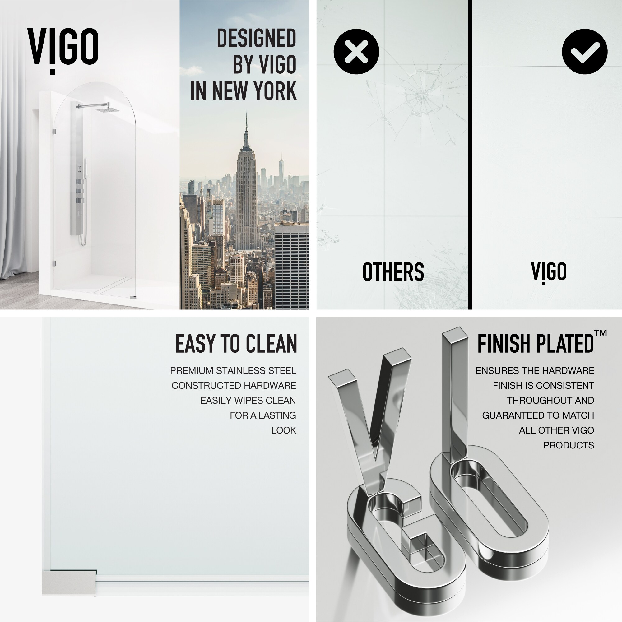 VIGO VG6094CHCL3478 Shower-Doors - View #5