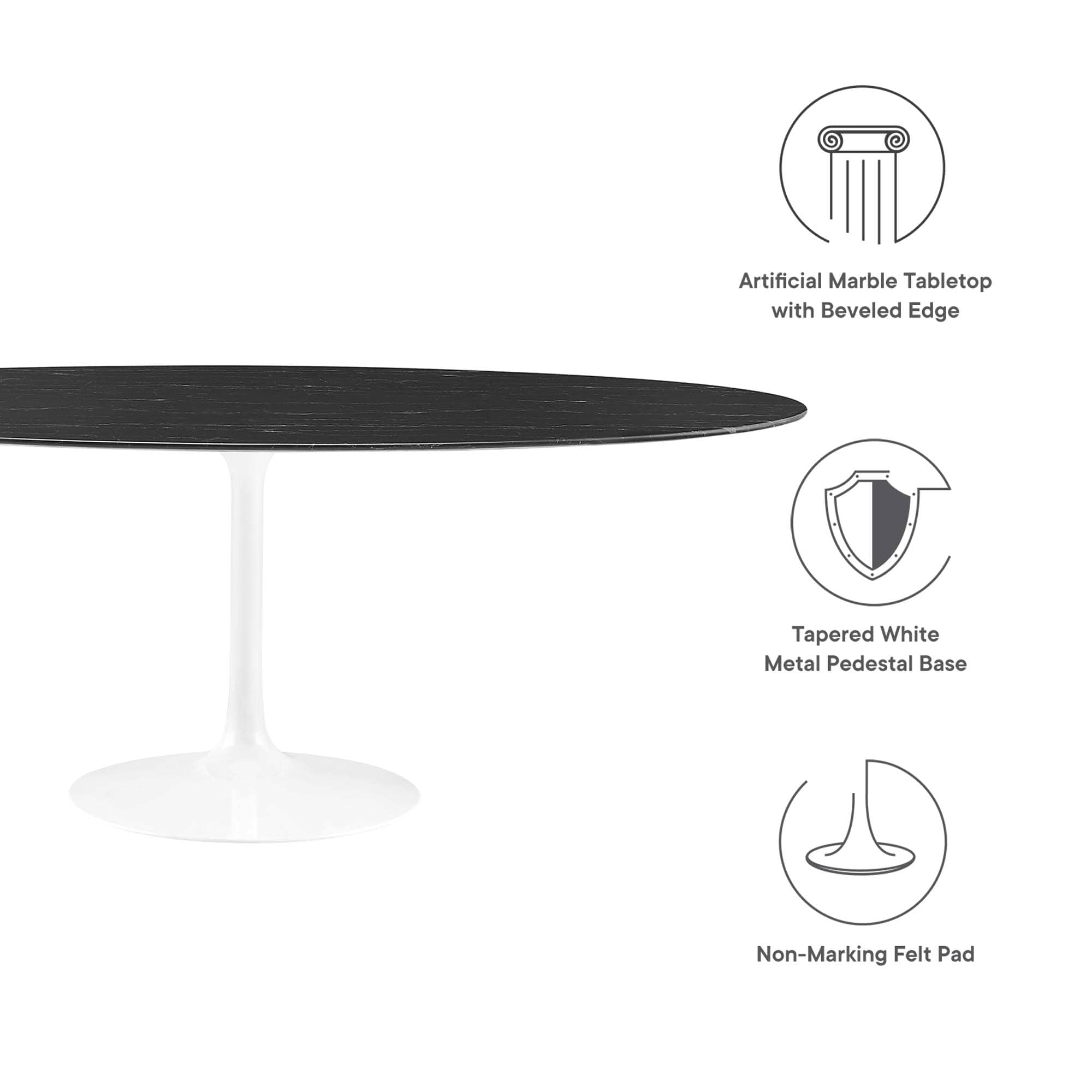 Modway EEI-5198-WHI-BLK Dining-Tables - View #2