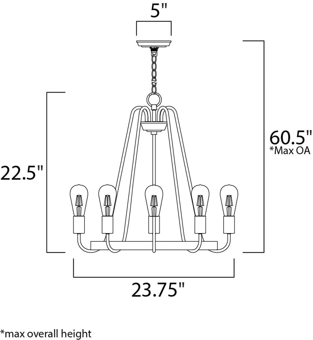 Maxim Lighting 11735BKSN b090015 - View #4