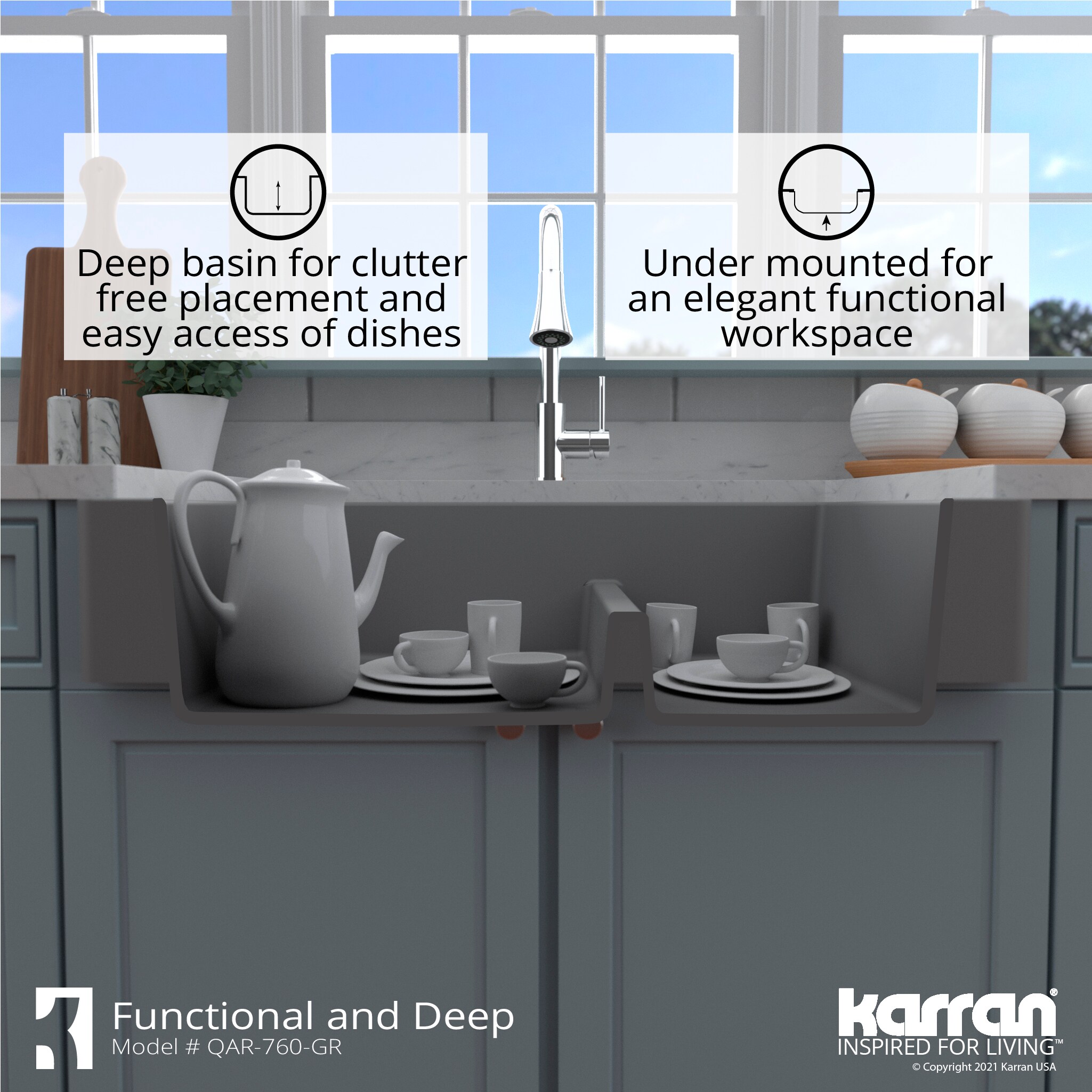 Karran QAR-760-GR-PK1 Kitchen-Sinks - View #9