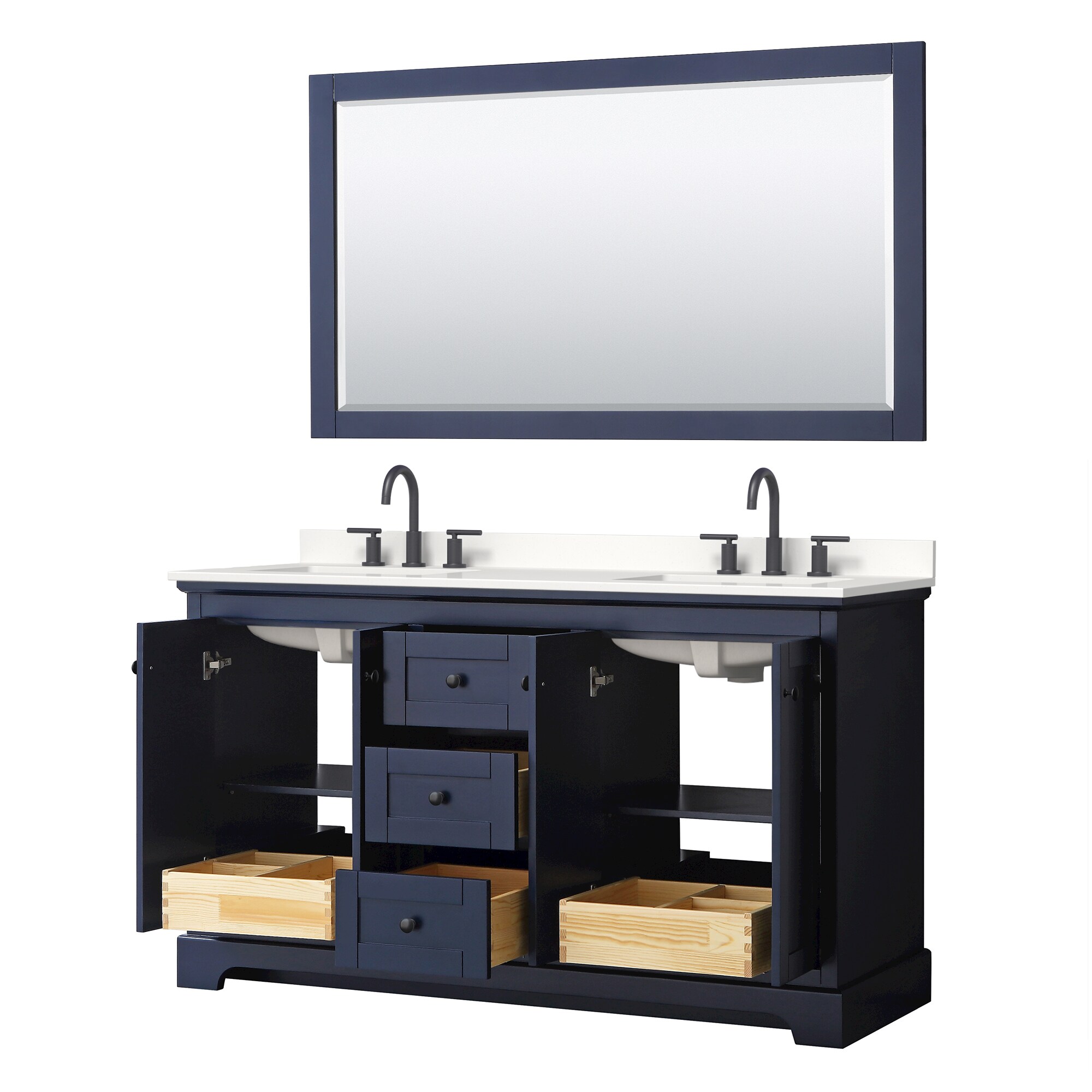 Wyndham Collection WCV232360DBBWQUS3M58 Bath-Vanity-Combo - View #3