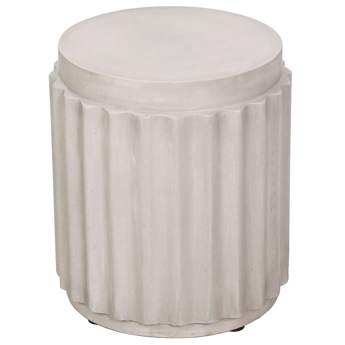 Modern Muse PD-C210088 Side Tables Round Outdoor End Table 14.6-in W x 14.6-in L