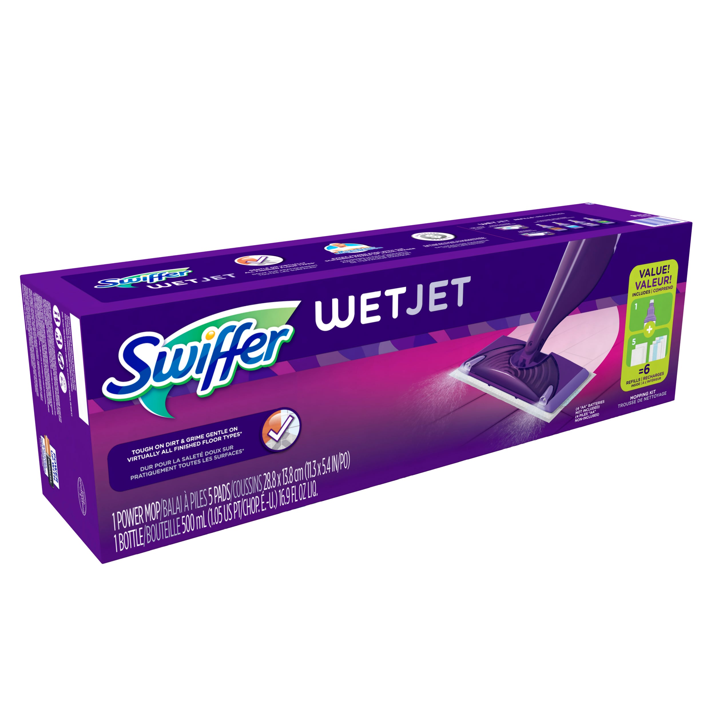Swiffer WetJet Wood Double Nozzle 16.9-fl oz Spray Mop in the