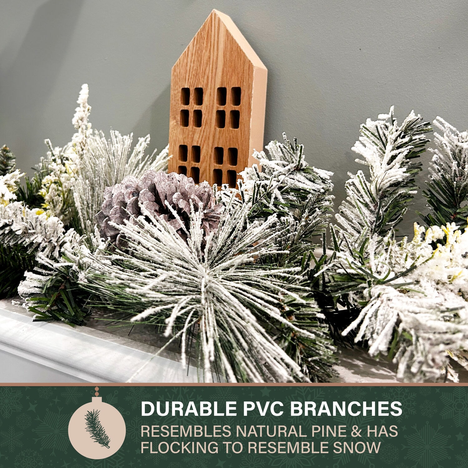 Fraser Hill Farm FF072CHGL001-0SN Artificial-Christmas-Garland - View #6