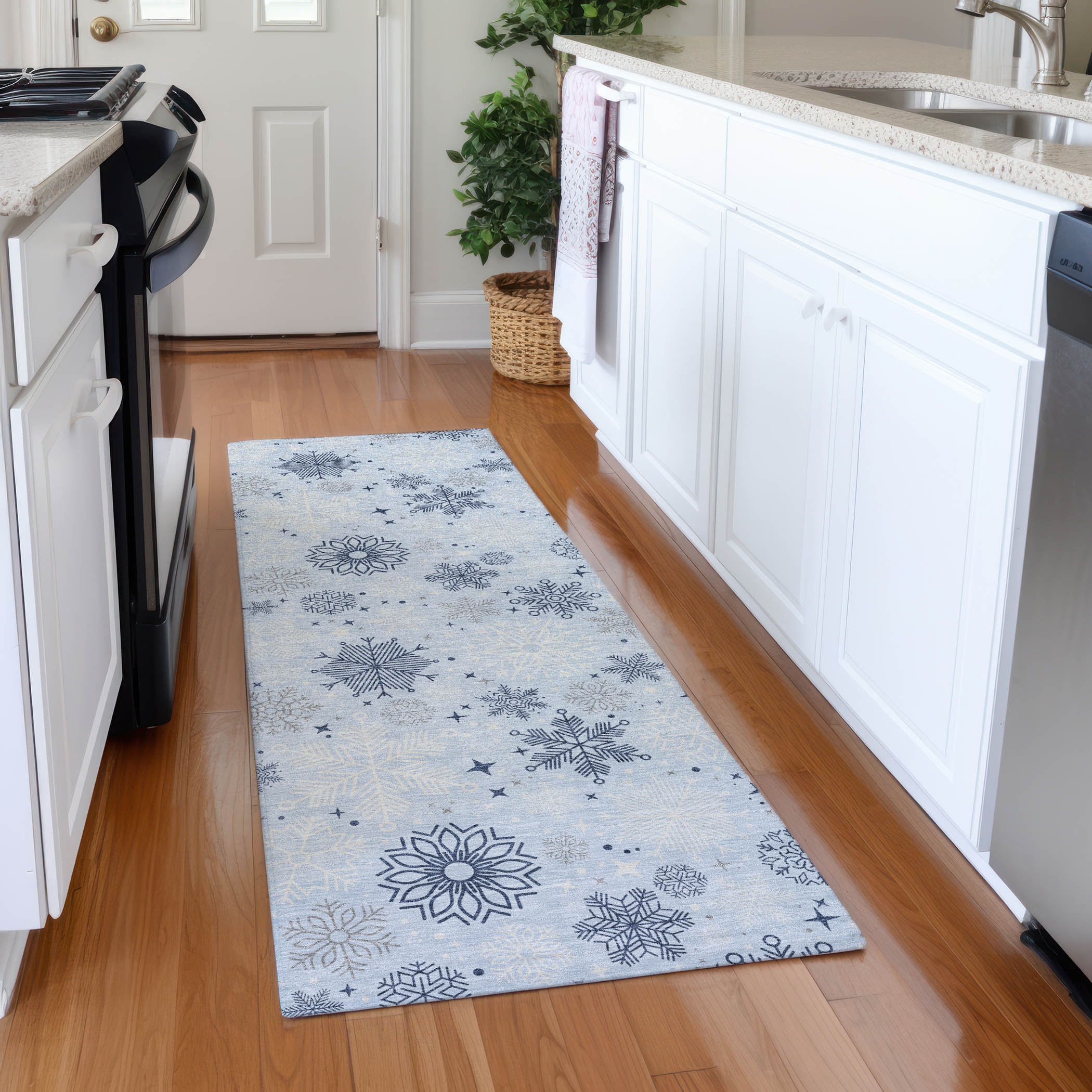 Addison Rugs ACN1823SK2X8 Chantille ACN1823SK 2 x 7 (ft) Loomed Polyester Sky Rectangular Indoor/Outdoor Machine washable Area rug