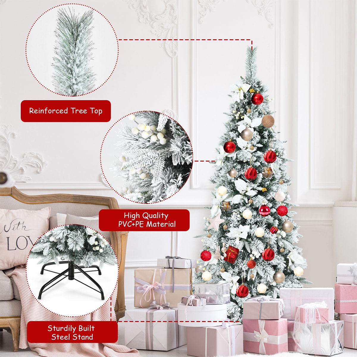 Forclover HYFASDCM23 Artificial-Christmas-Trees - View #4