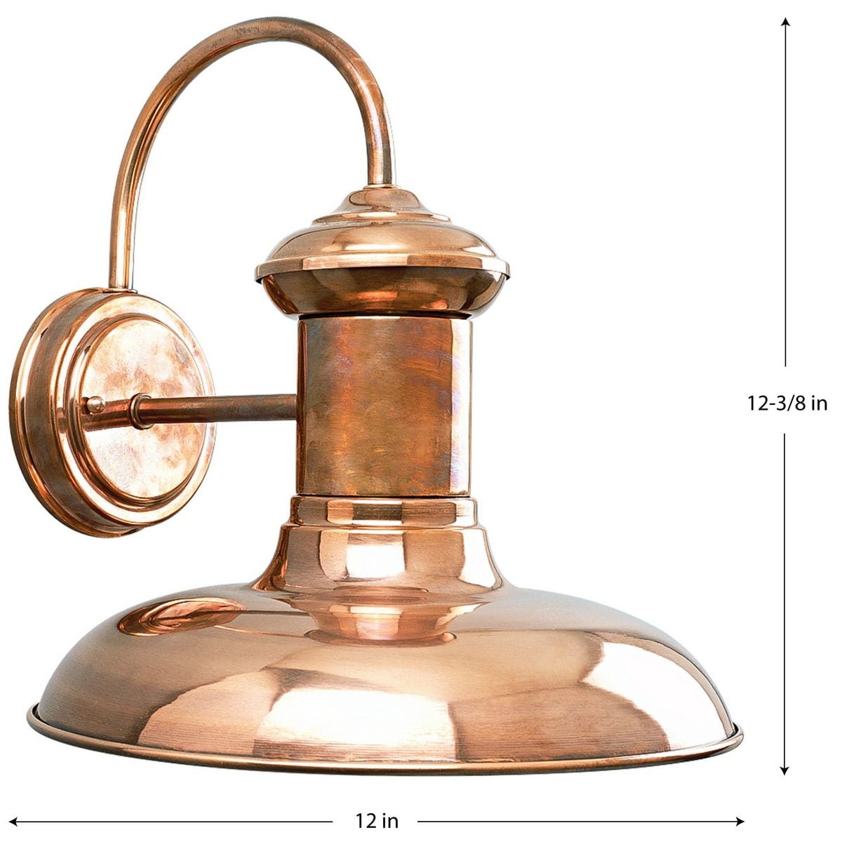 Progress Lighting Brookside 1-Light 12.37-in H Copper Dark Sky