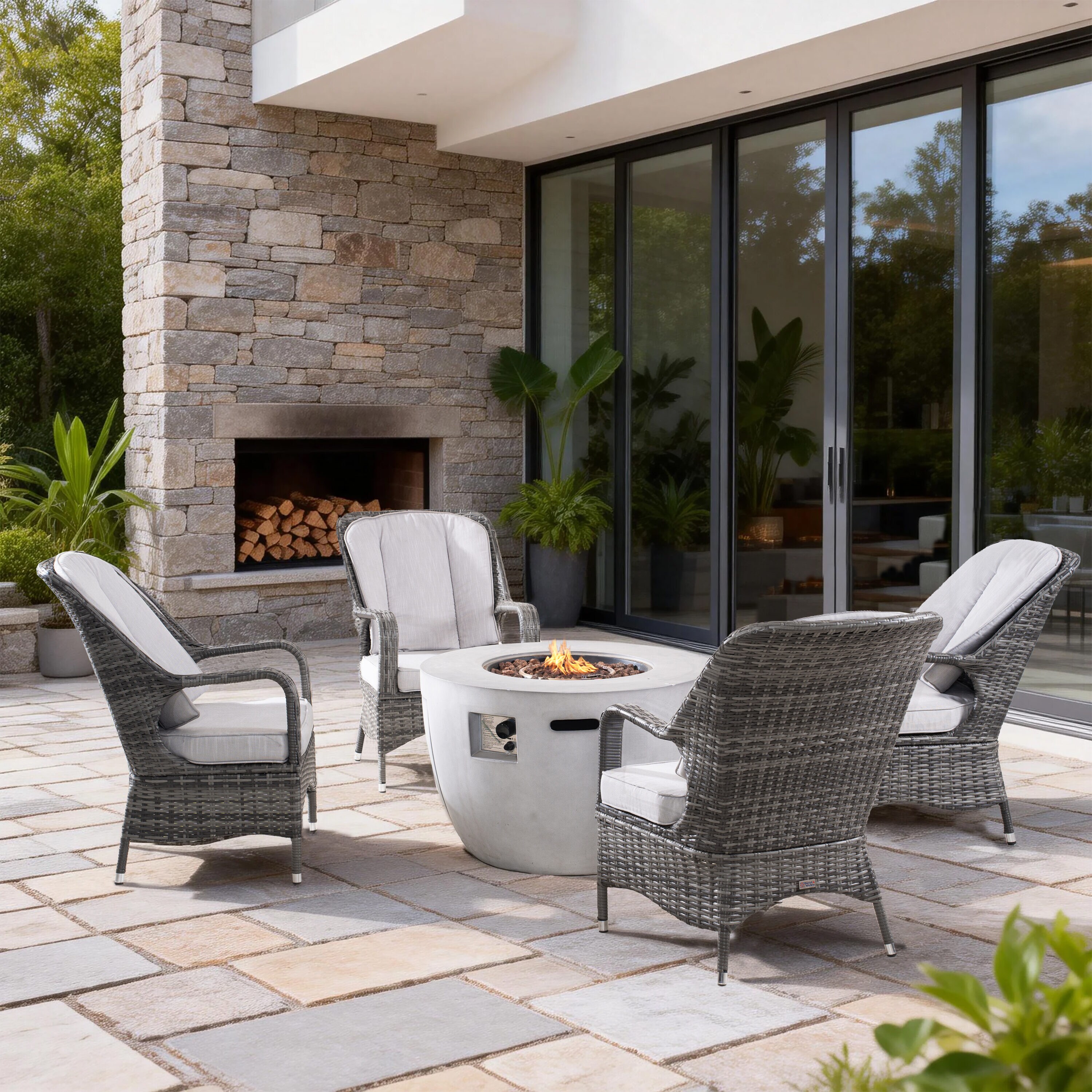 Direct Wicker DWG-216009-G Patio-Conversation-Sets - View #2