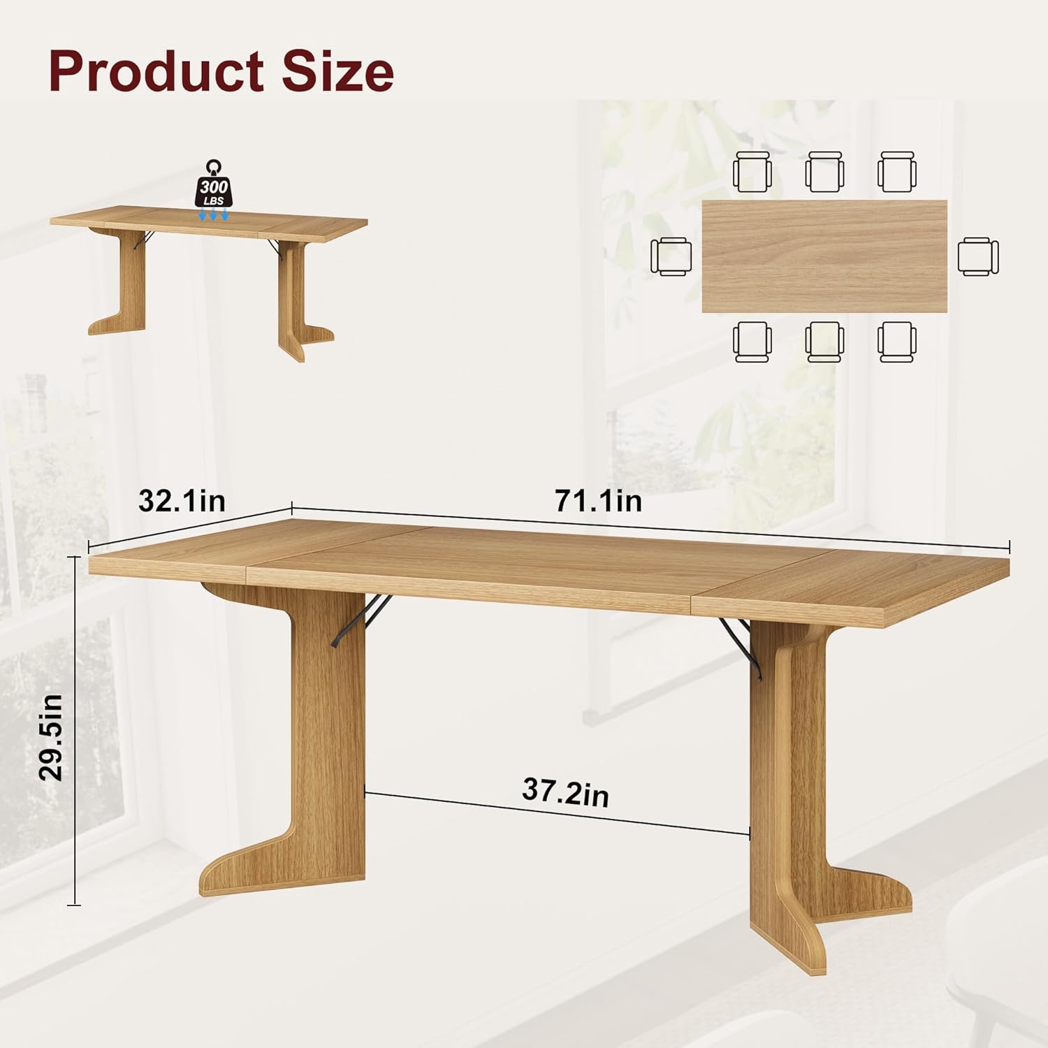 Qeetex DHZ-PHO-34QQT6PU Dining-Tables - View #2