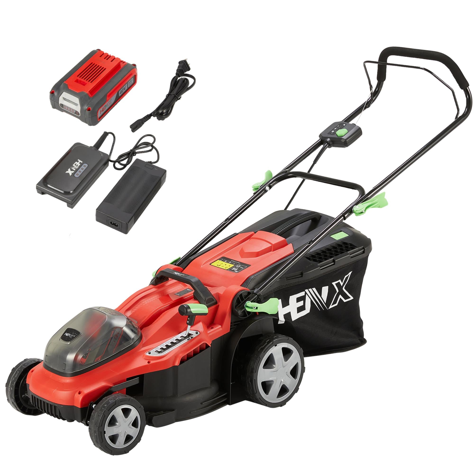 Henx 40-volt 17.6-in Cordless Push Lawn Mower 5 Ah (1-Battery and