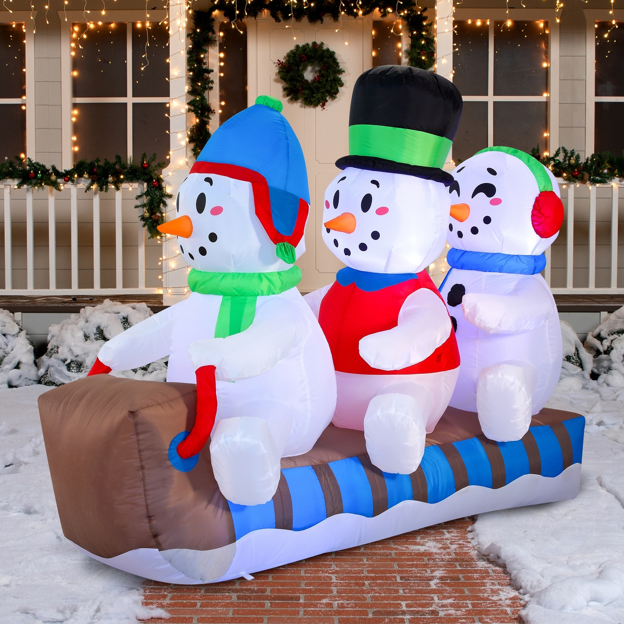 Boelter Brands Dallas Cowboys 7-ft Lighted Snowman Christmas Inflatable at