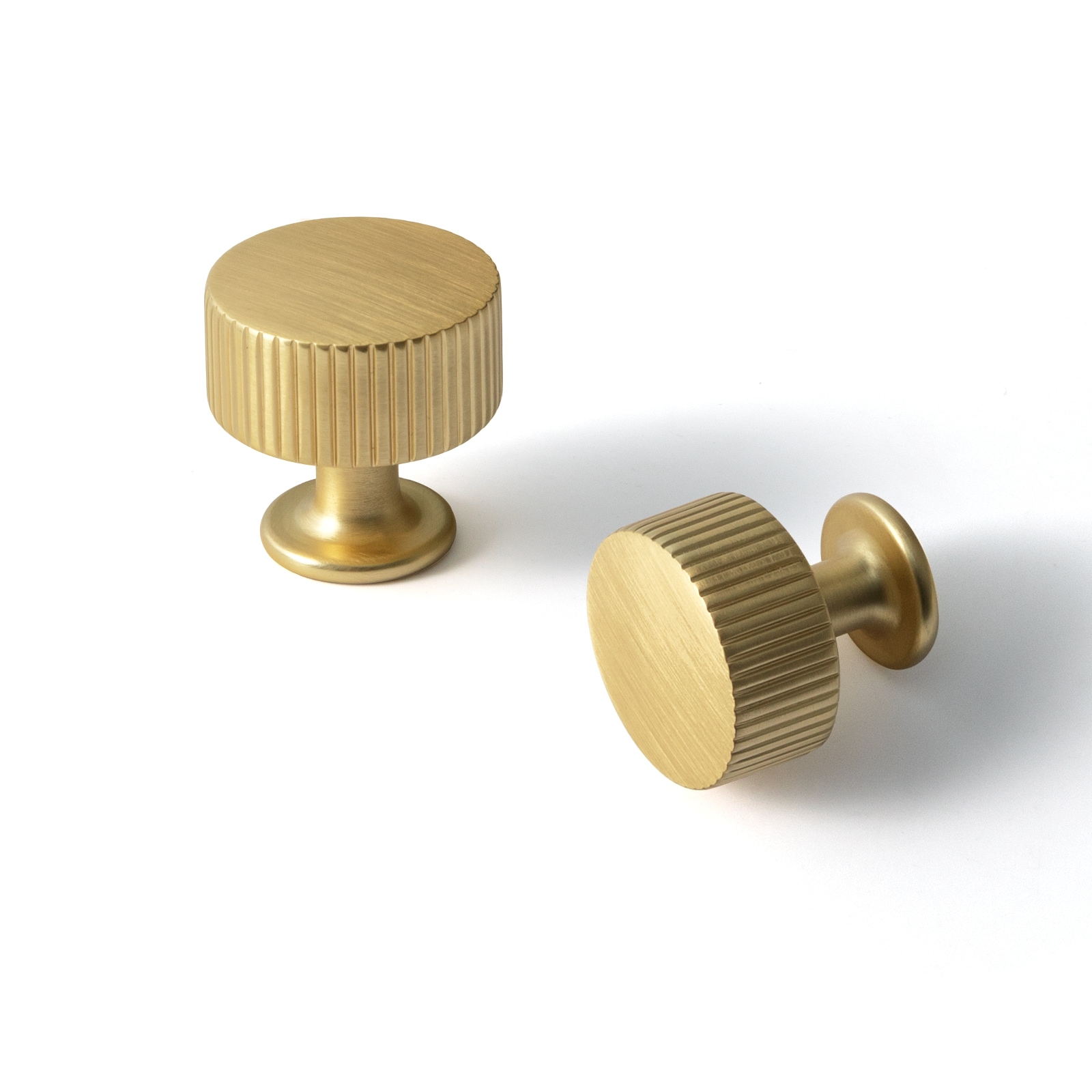 Miaokesen 9596TLS-DK 1-1/10-in Light Brushed Brass Novelty Modern Cabinet Knob 6 -Pack